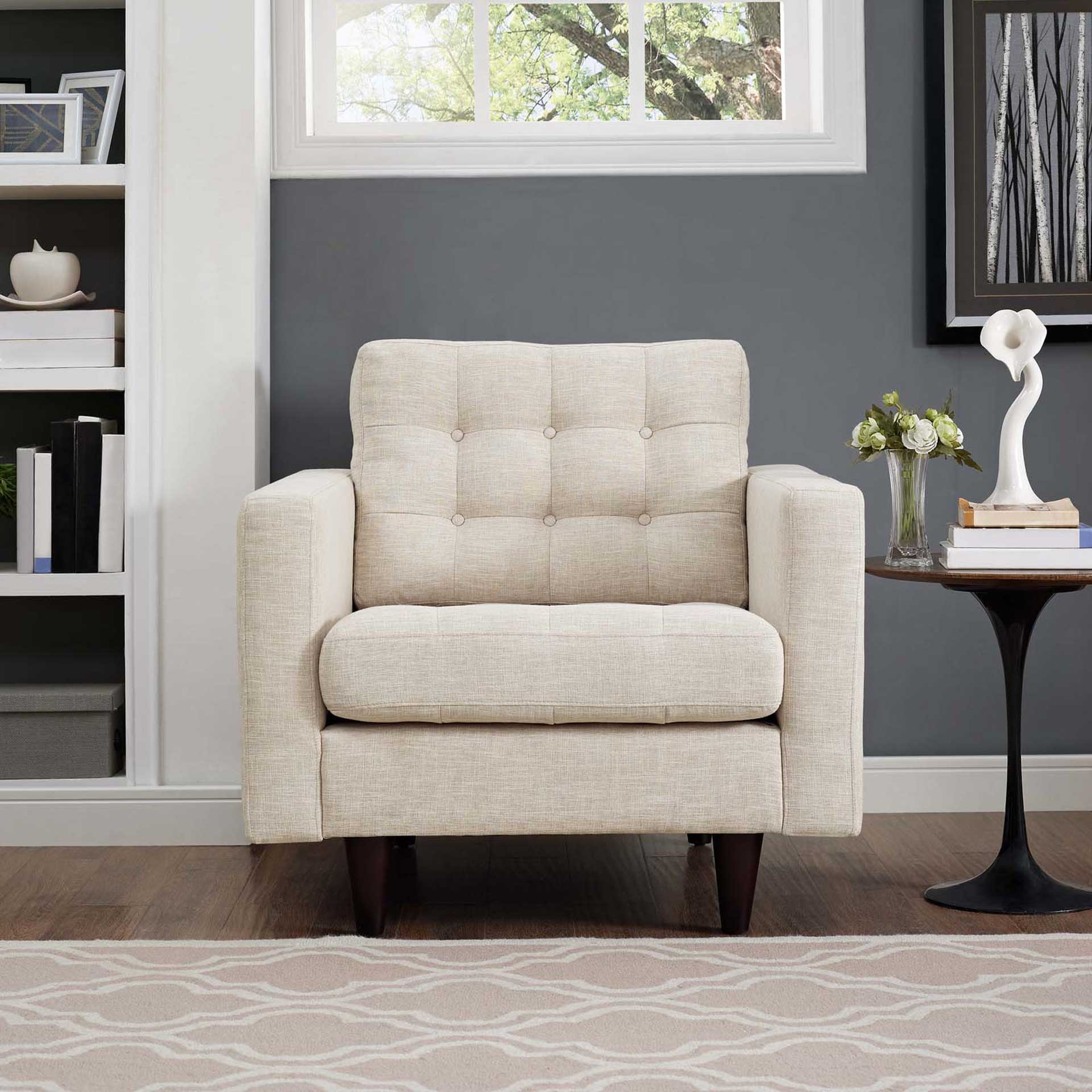 Era Upholstered Armchair Beige - Image 5