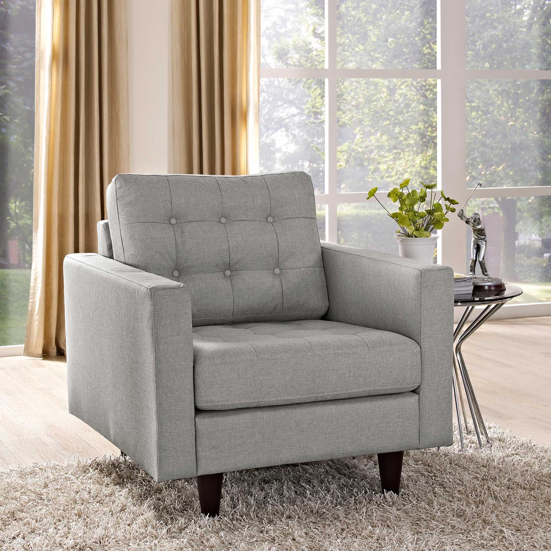 Era Upholstered Armchair Light Gray - Image 5