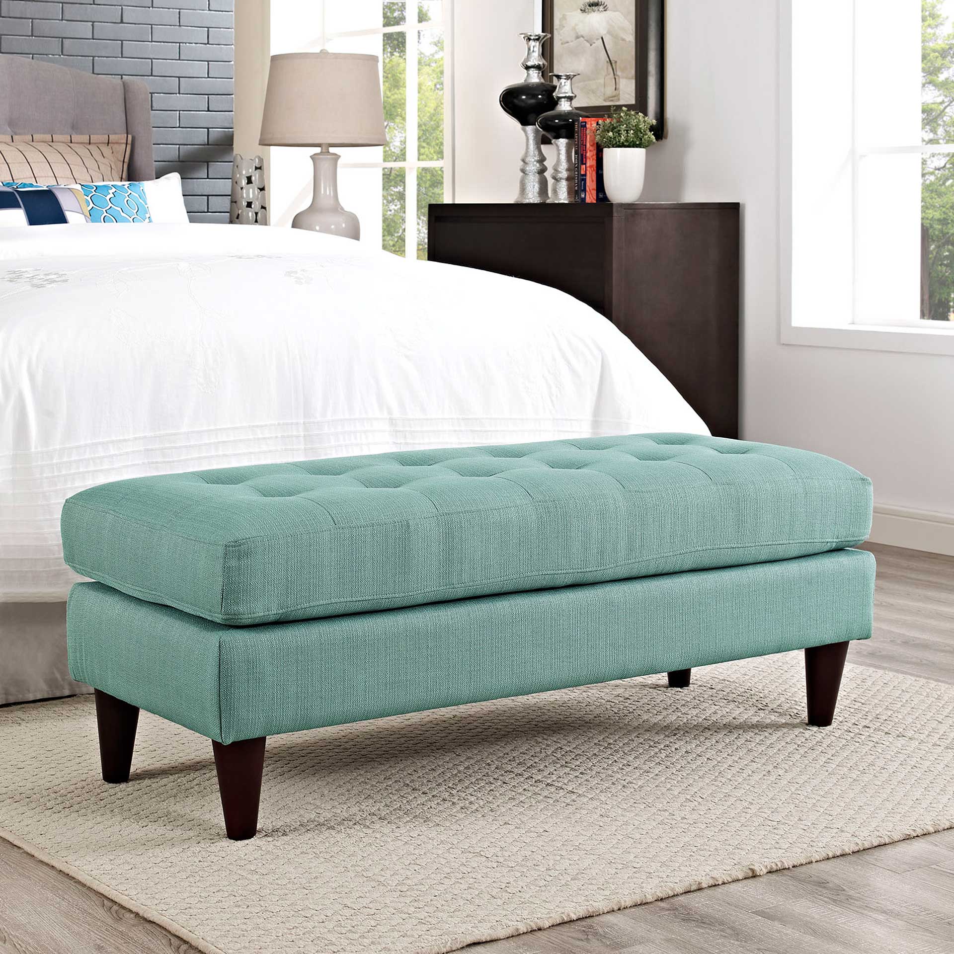 Era Upholstered Fabric Bench Laguna - Image 10