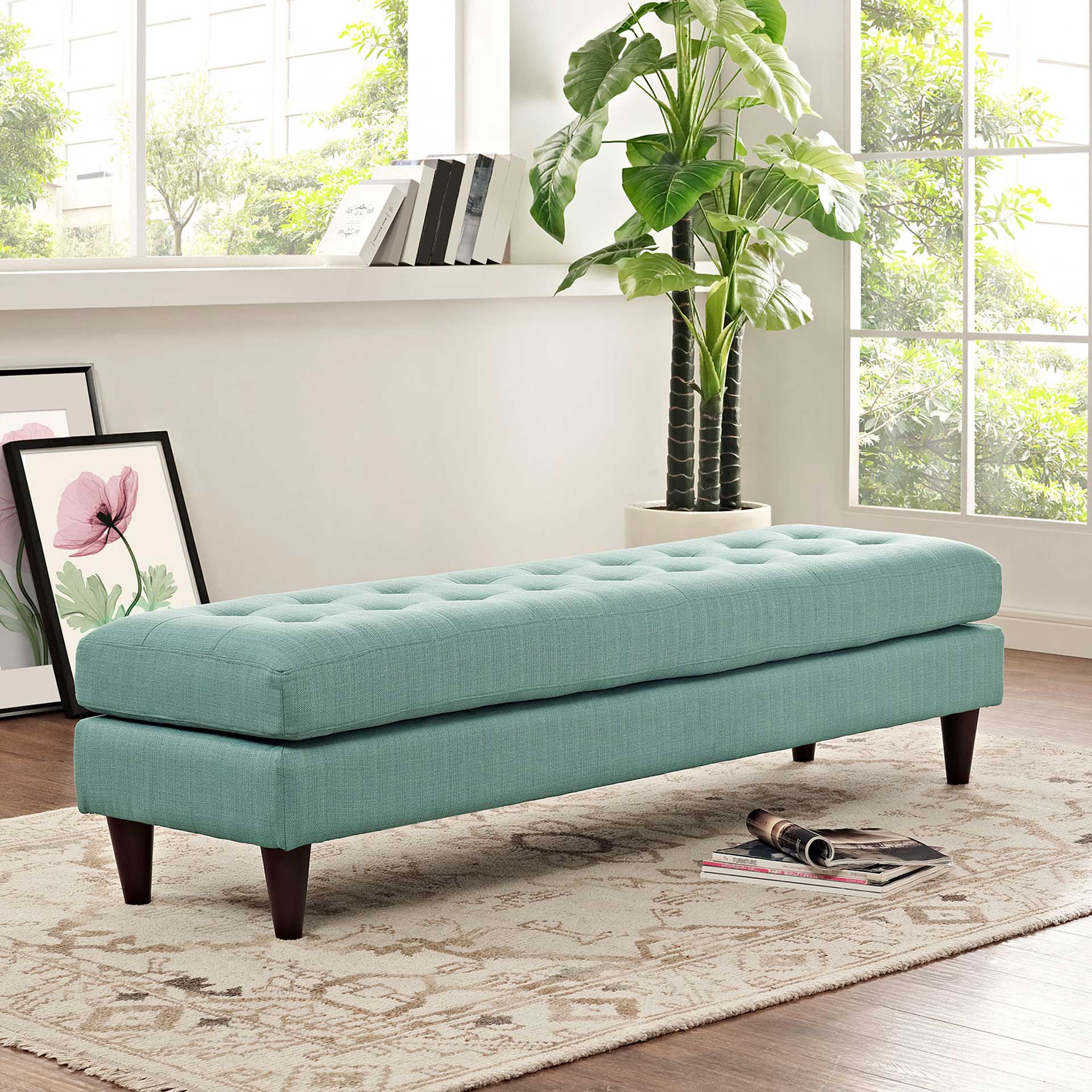 Era Upholstered Fabric Bench Laguna - Image 4