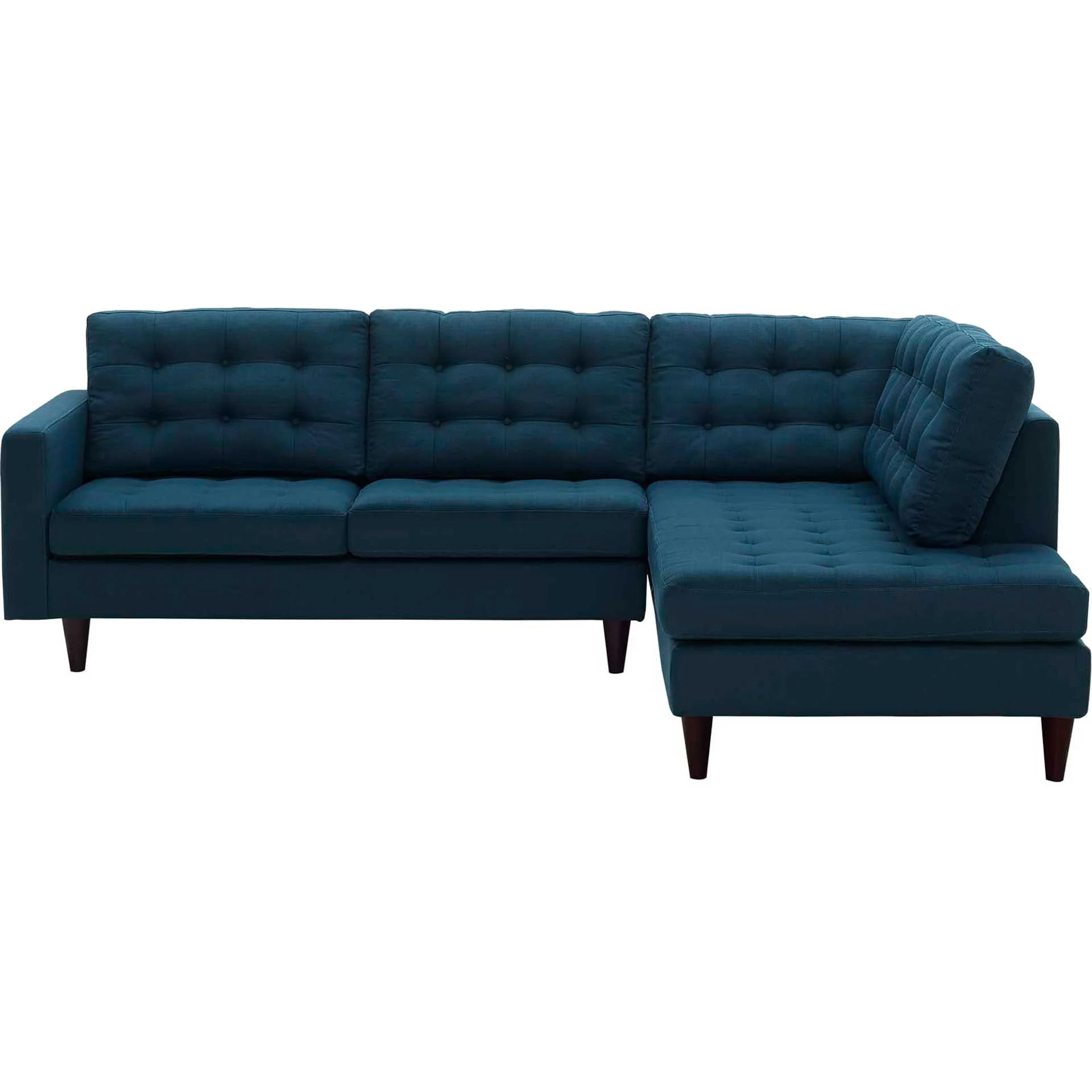 Era Upholstered Fabric Bumper Sectional Azure - Image 10