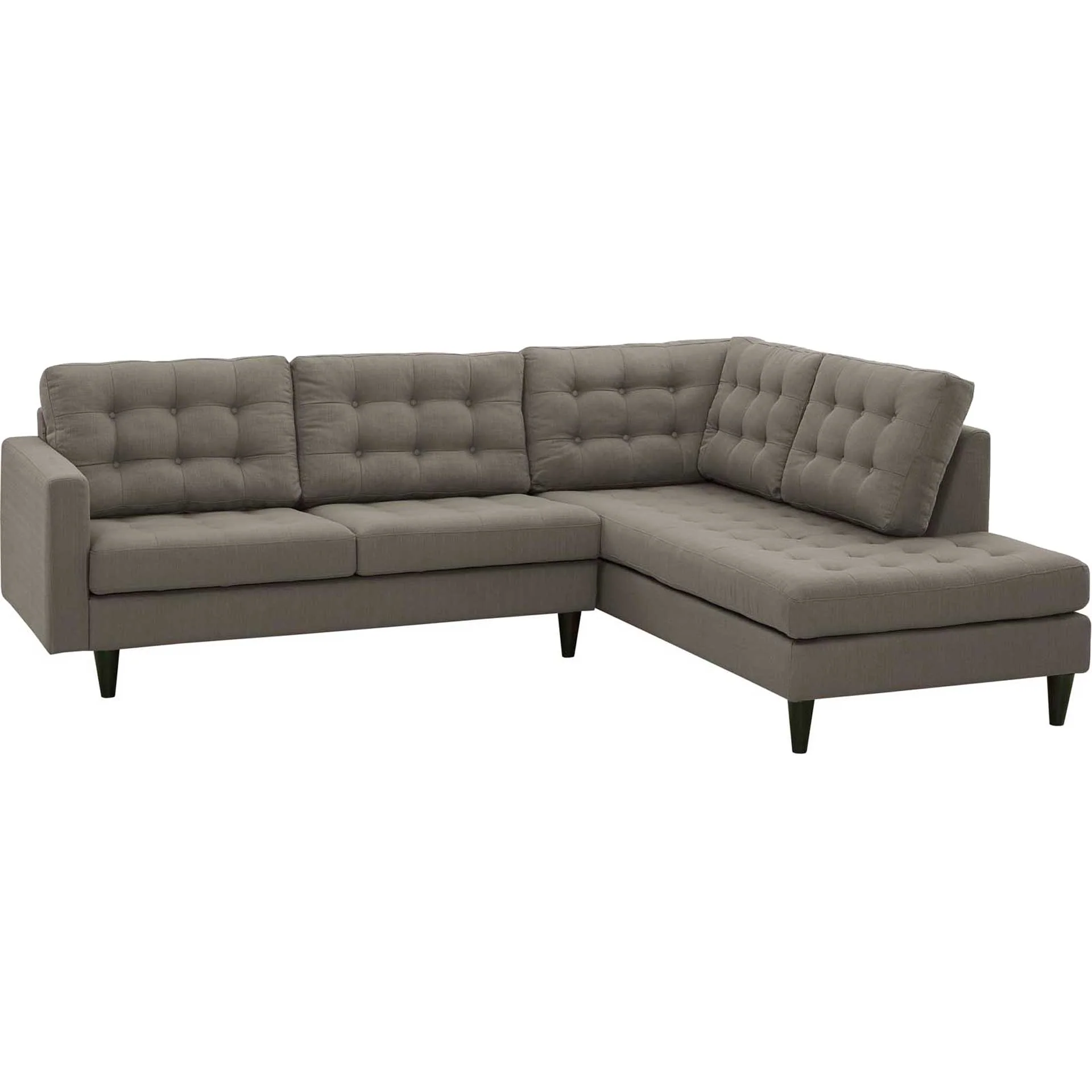 Era Upholstered Fabric Bumper Sectional Granite - Image 9