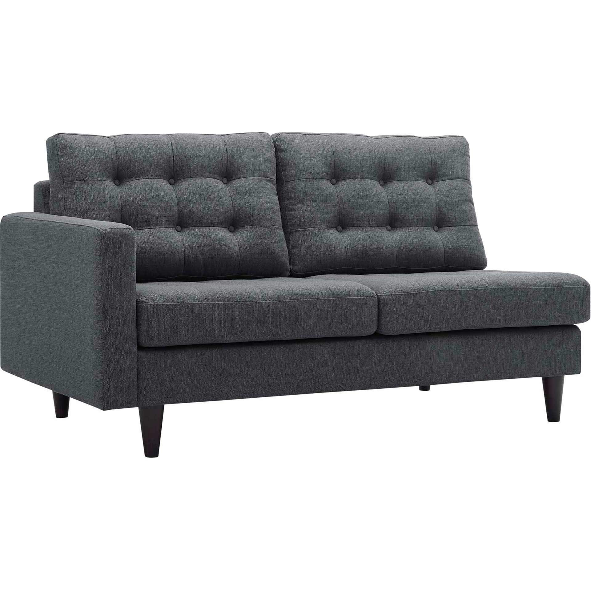 Era Upholstered Fabric Bumper Sectional Gray - Image 12