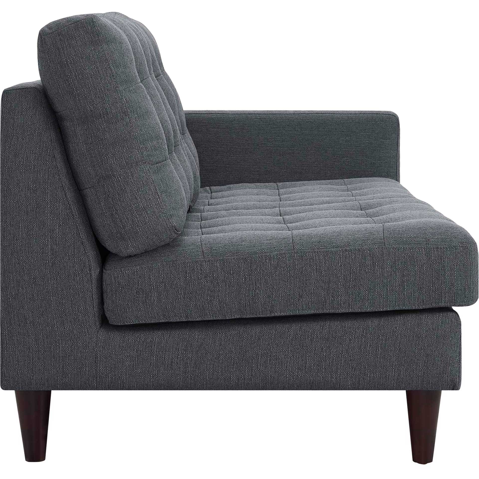 Era Upholstered Fabric Bumper Sectional Gray - Image 5