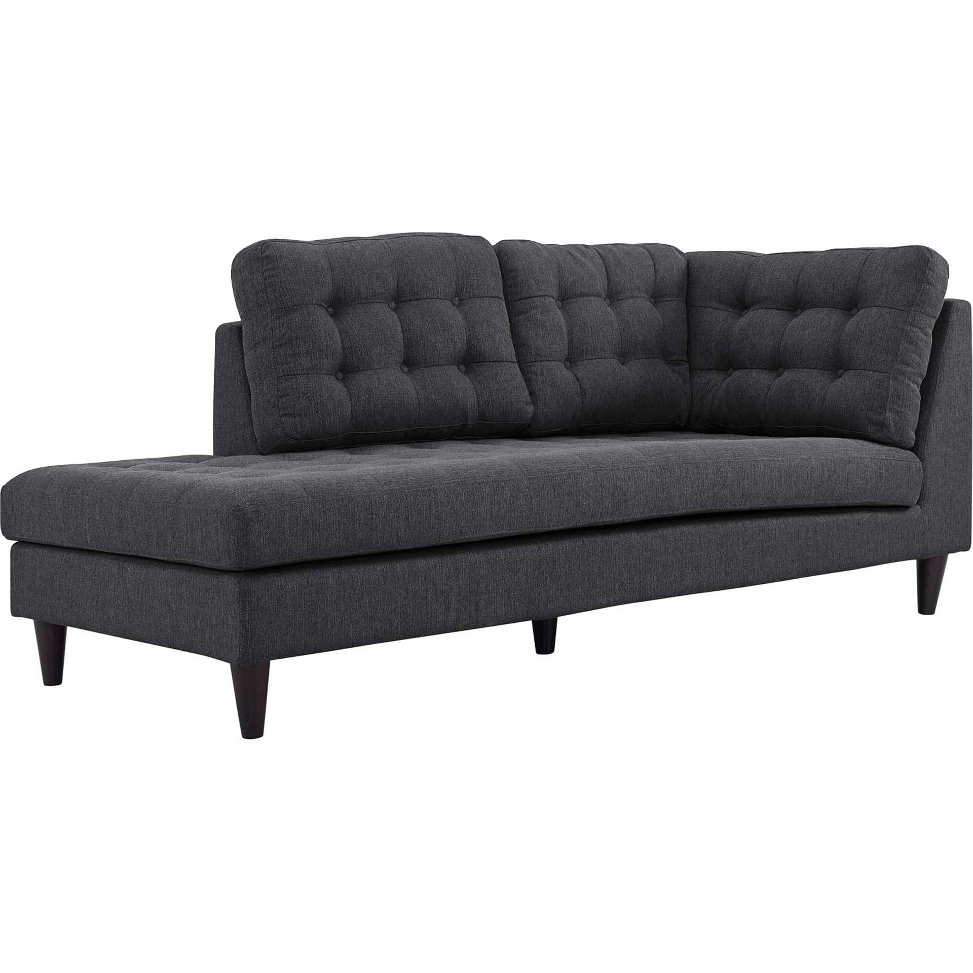Era Upholstered Fabric Bumper Sectional Gray - Image 6