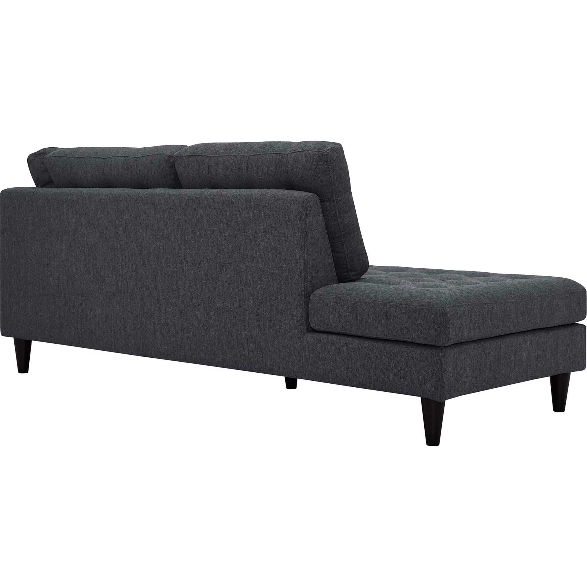 Era Upholstered Fabric Bumper Sectional Gray - Image 7