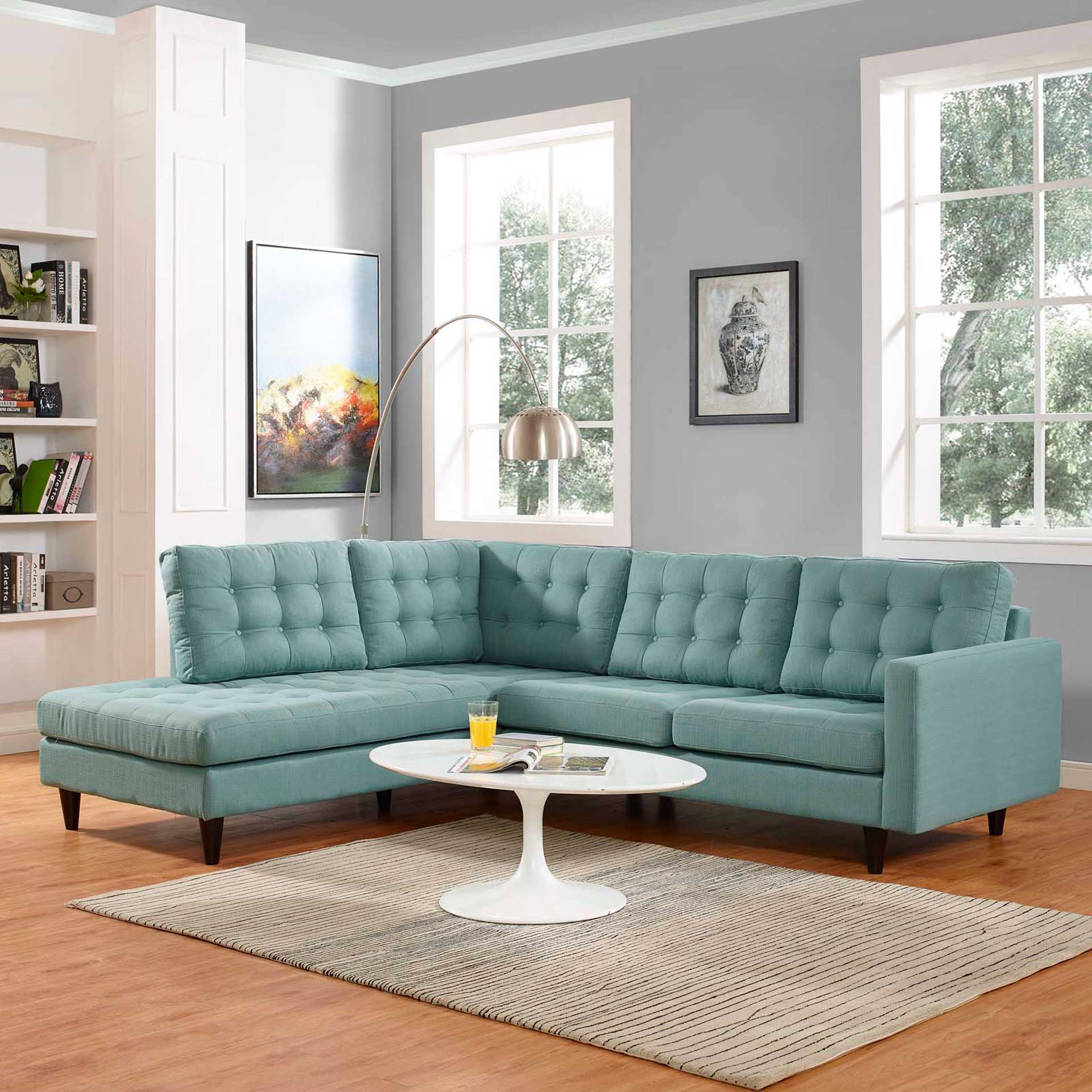 Era Upholstered Fabric Bumper Sectional Laguna - Image 8