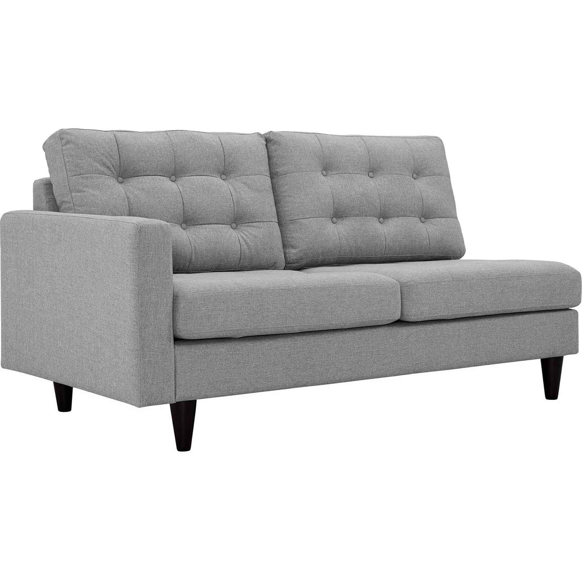 Era Upholstered Fabric Bumper Sectional Light Gray - Image 12