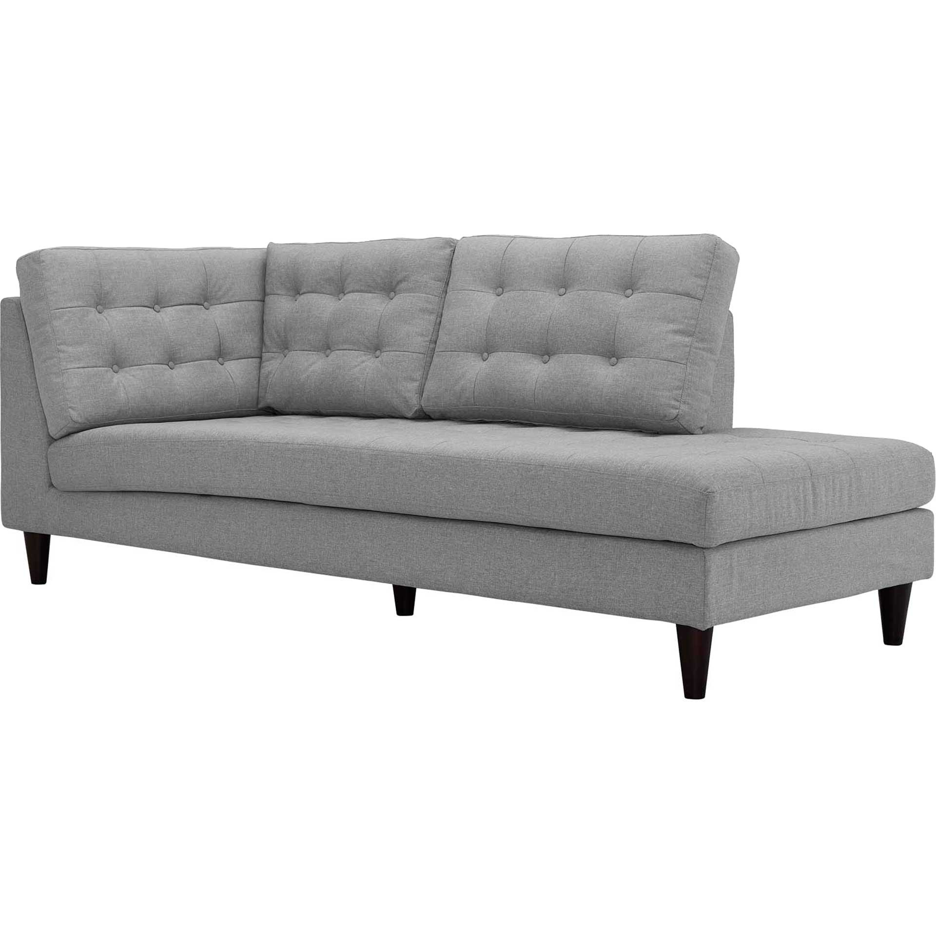 Era Upholstered Fabric Bumper Sectional Light Gray - Image 14