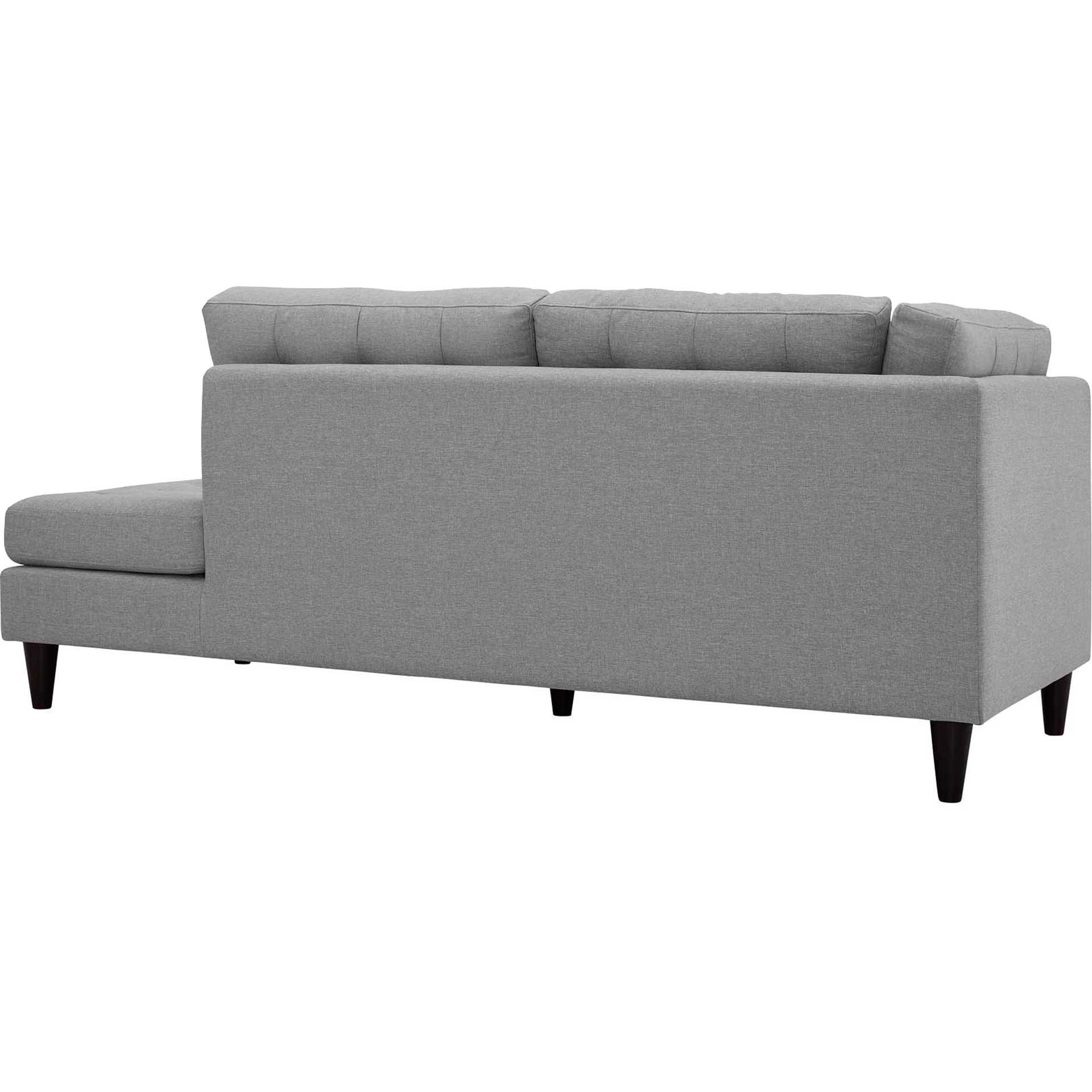 Era Upholstered Fabric Bumper Sectional Light Gray - Image 15