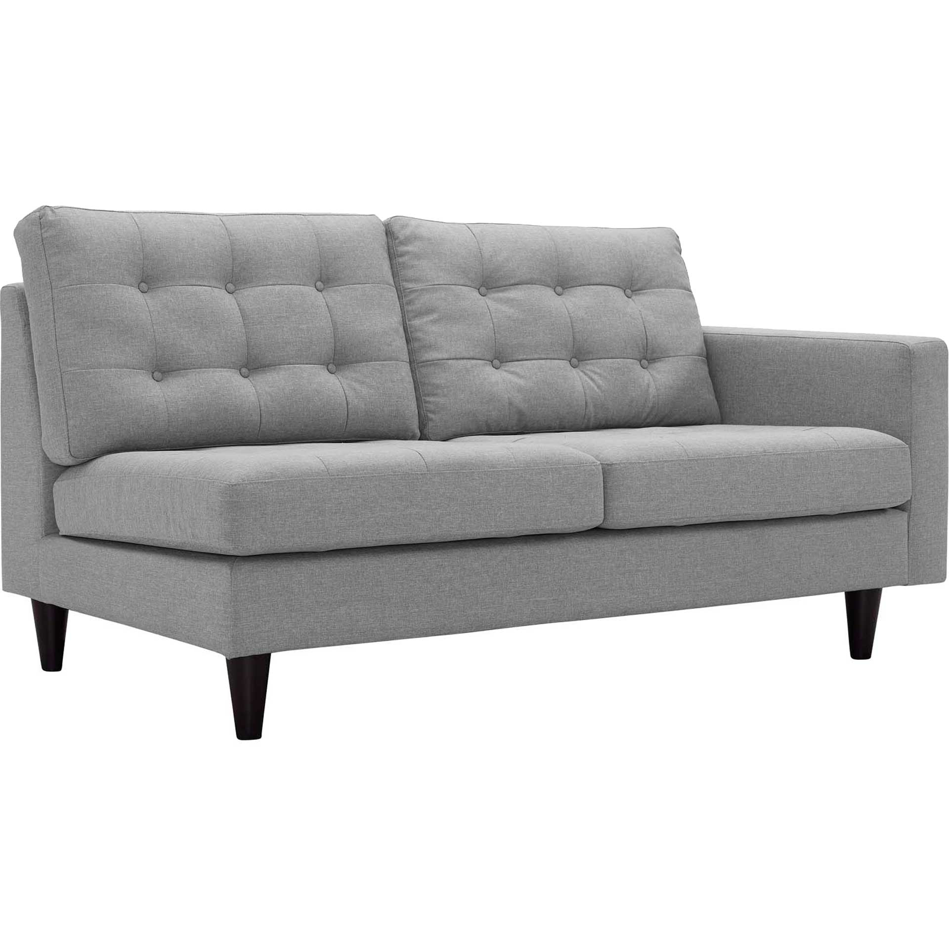 Era Upholstered Fabric Bumper Sectional Light Gray - Image 4