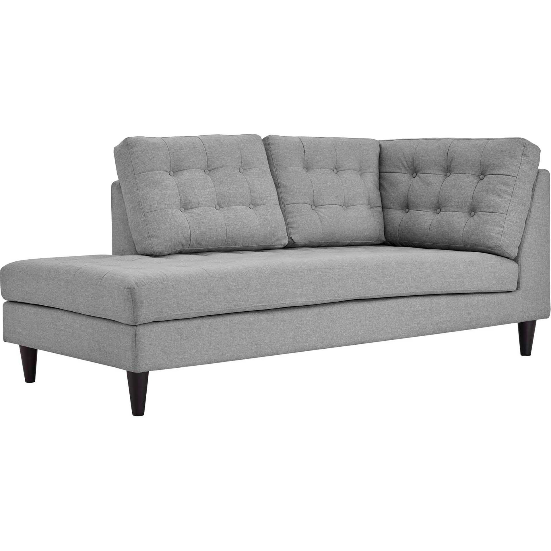 Era Upholstered Fabric Bumper Sectional Light Gray - Image 6