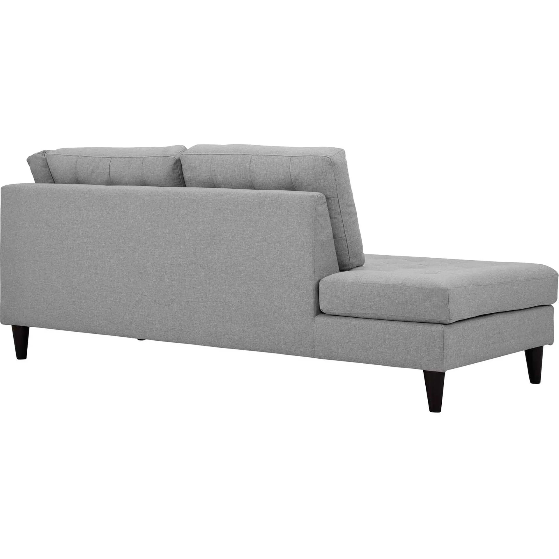 Era Upholstered Fabric Bumper Sectional Light Gray - Image 7