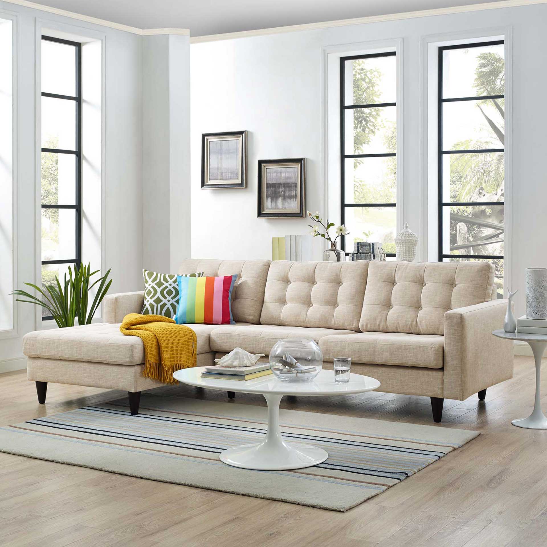 Era Upholstered Sectional Sofa Beige - Image 4