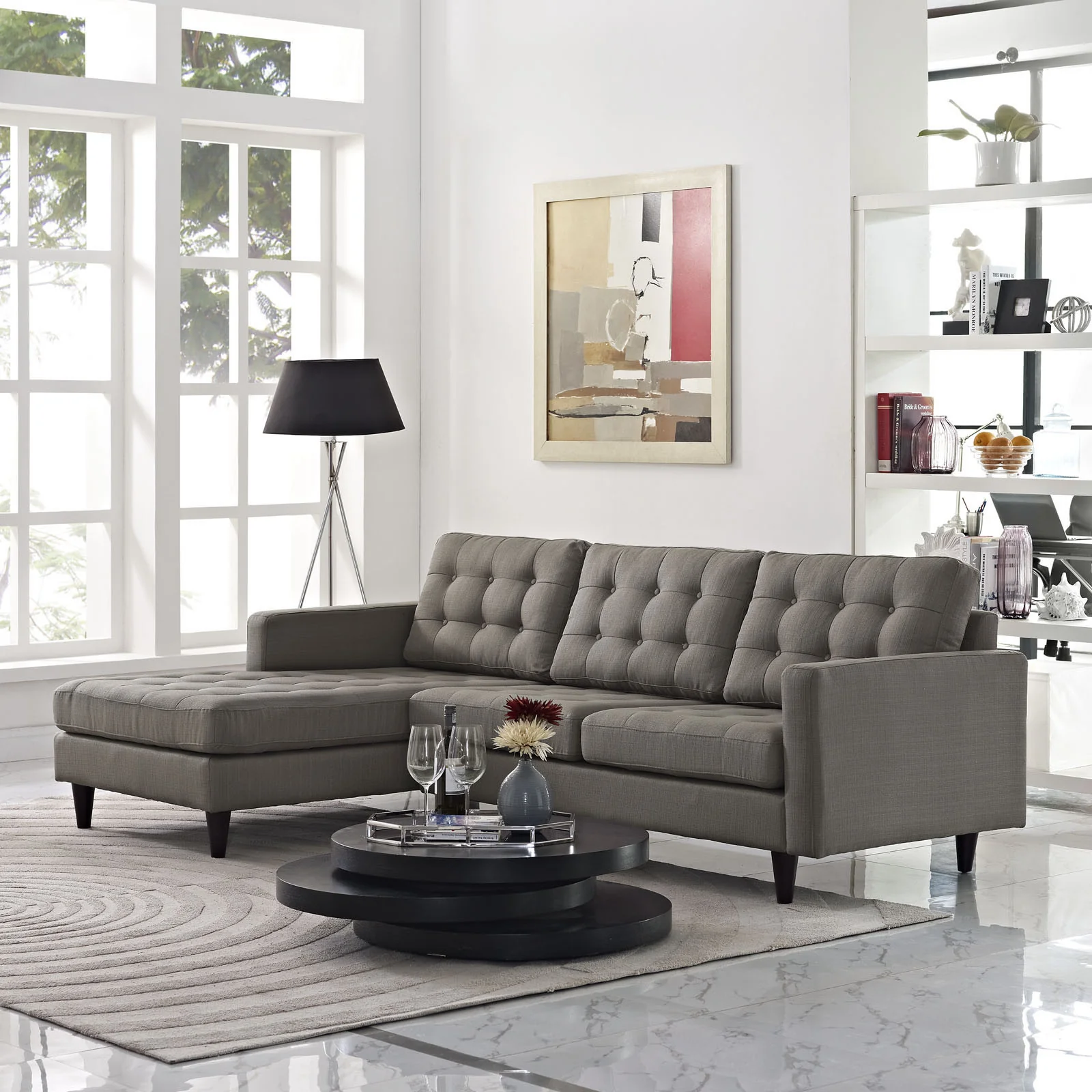 Era Upholstered Sectional Sofa Granite - Image 4
