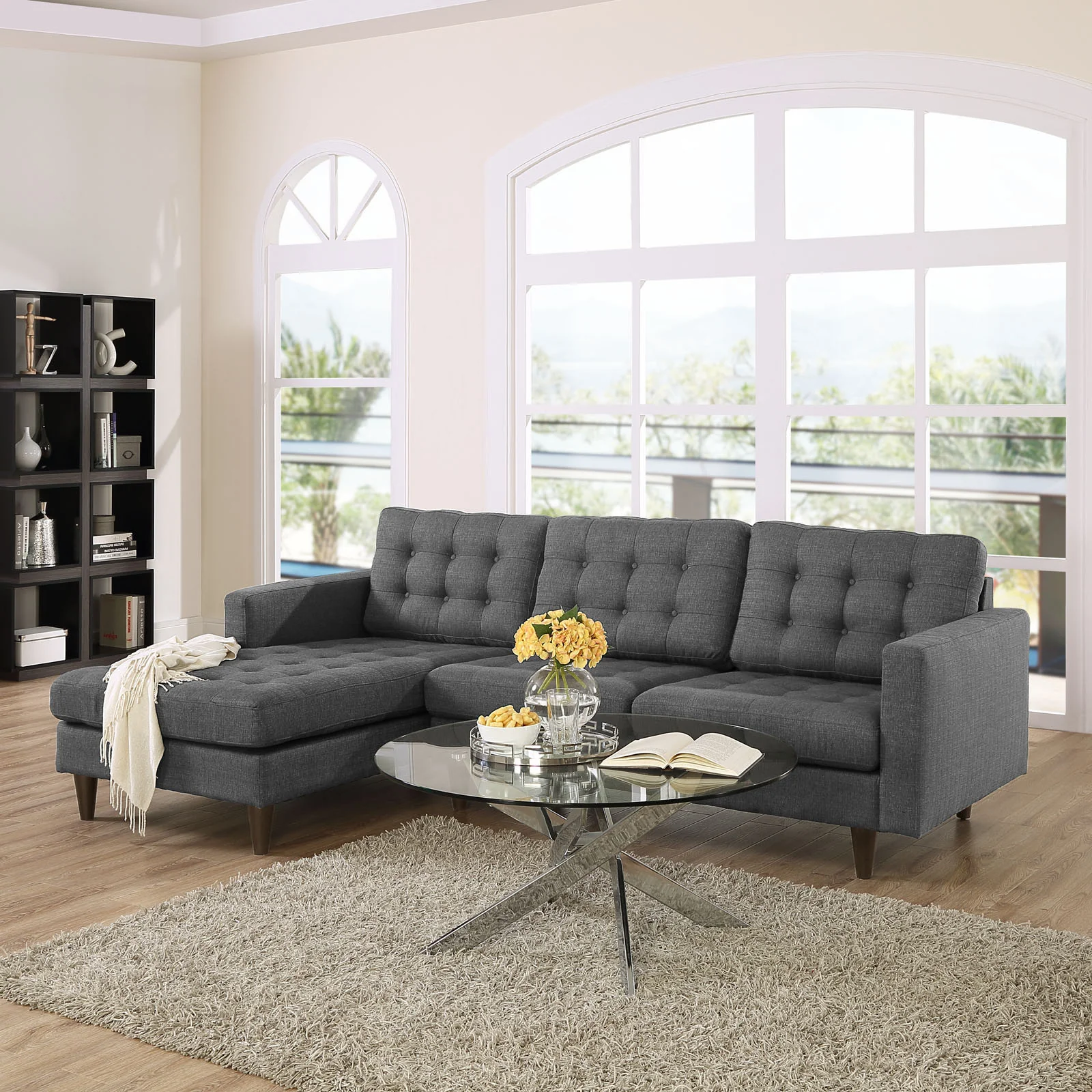 Era Upholstered Sectional Sofa Gray - Image 4
