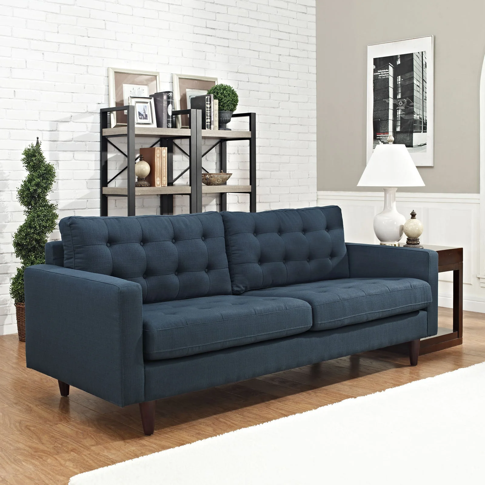Era Upholstered Sofa Azure - Image 4