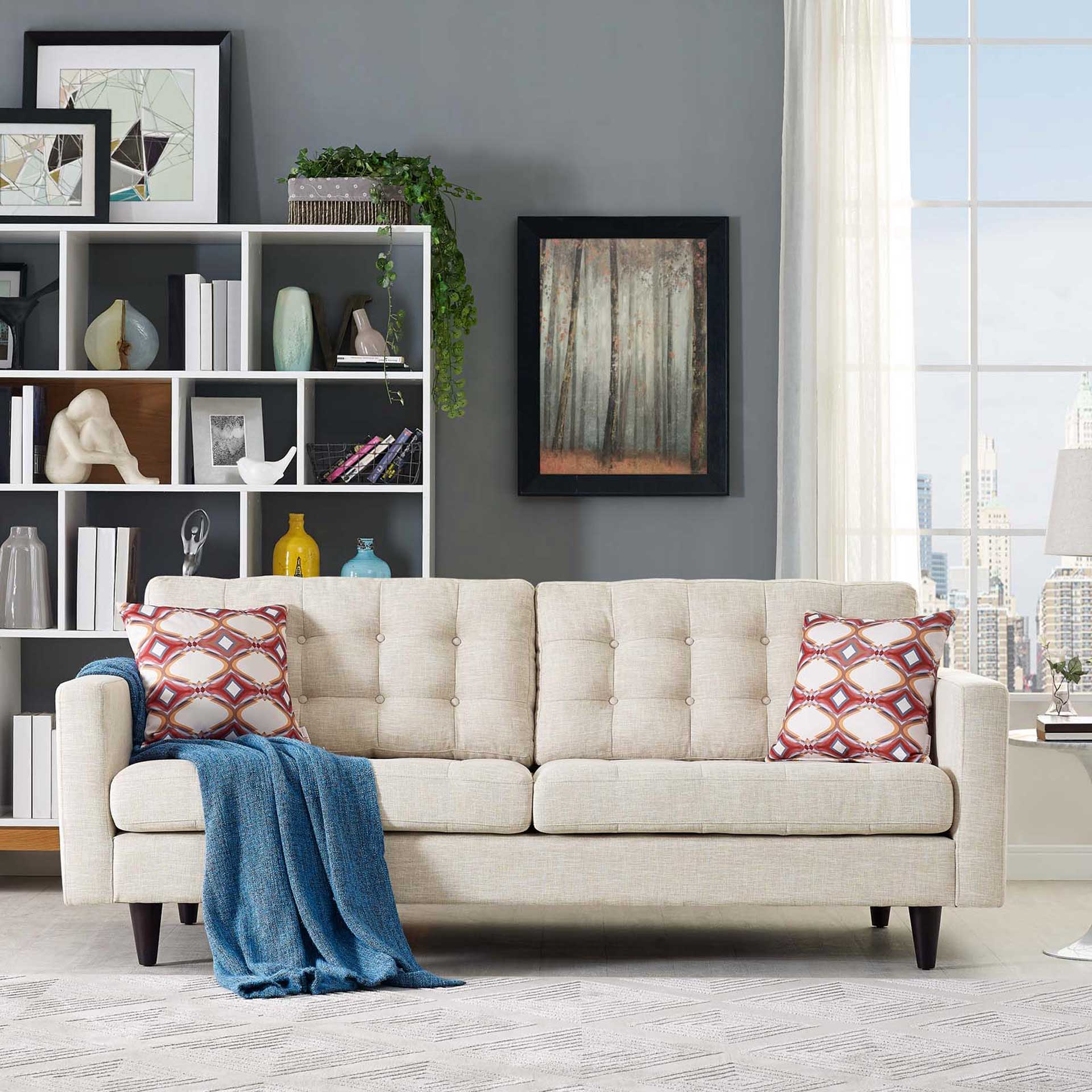 Era Upholstered Sofa Beige - Image 4