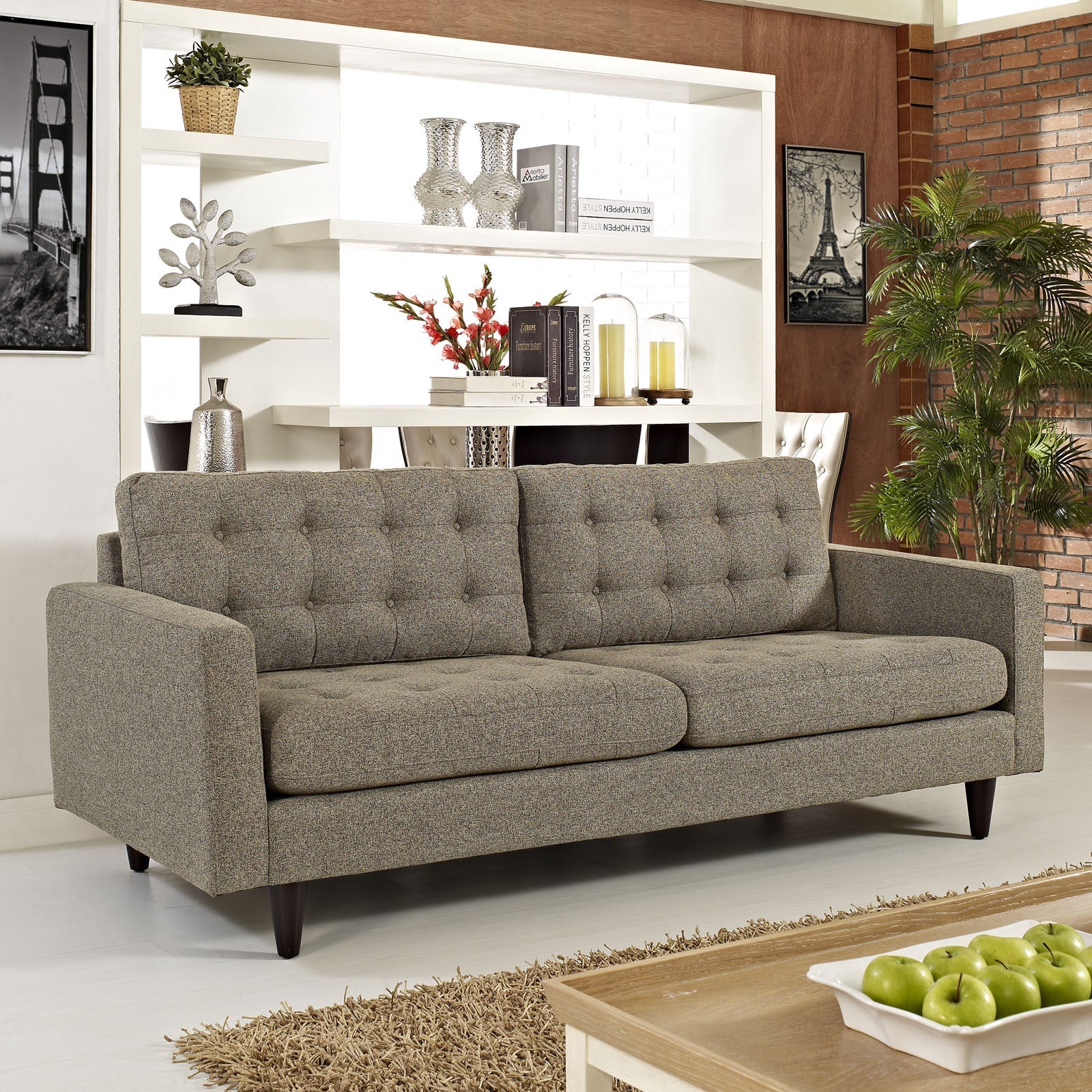 Era Upholstered Sofa Oatmeal - Image 4