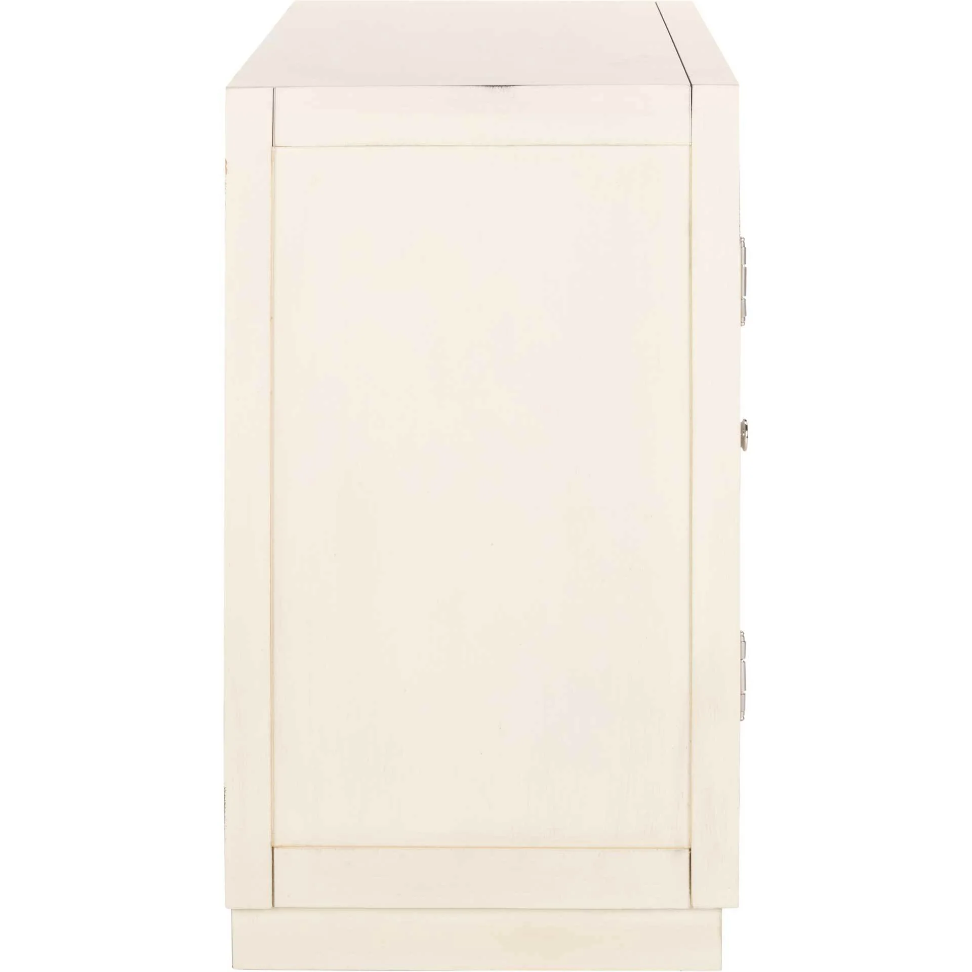Erabella 2 Door Chest Light Gray Linen/Nickel/Mirror - Image 3