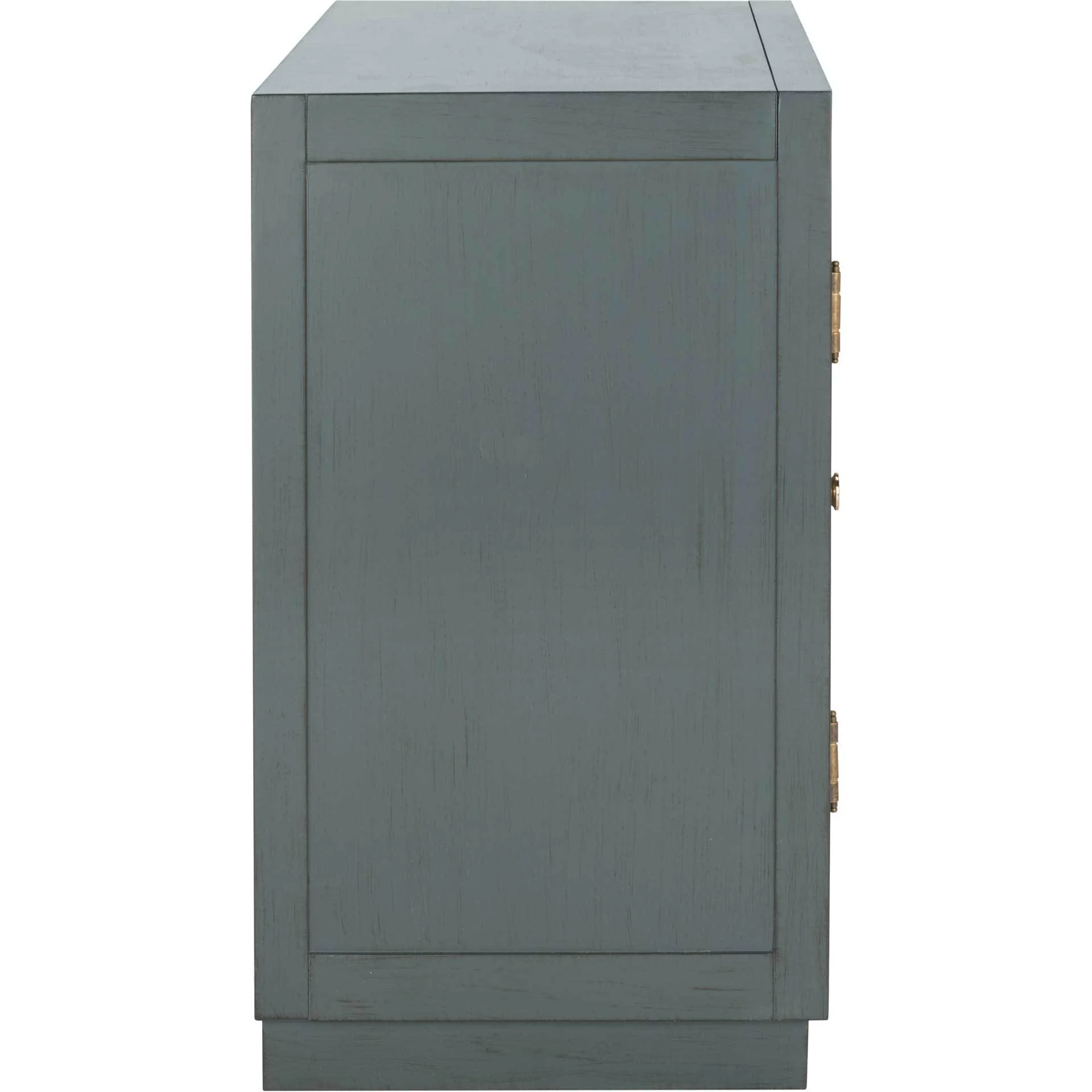 Erabella 2 Door Chest Steel Teal Linen/Gold/Mirror - Image 3