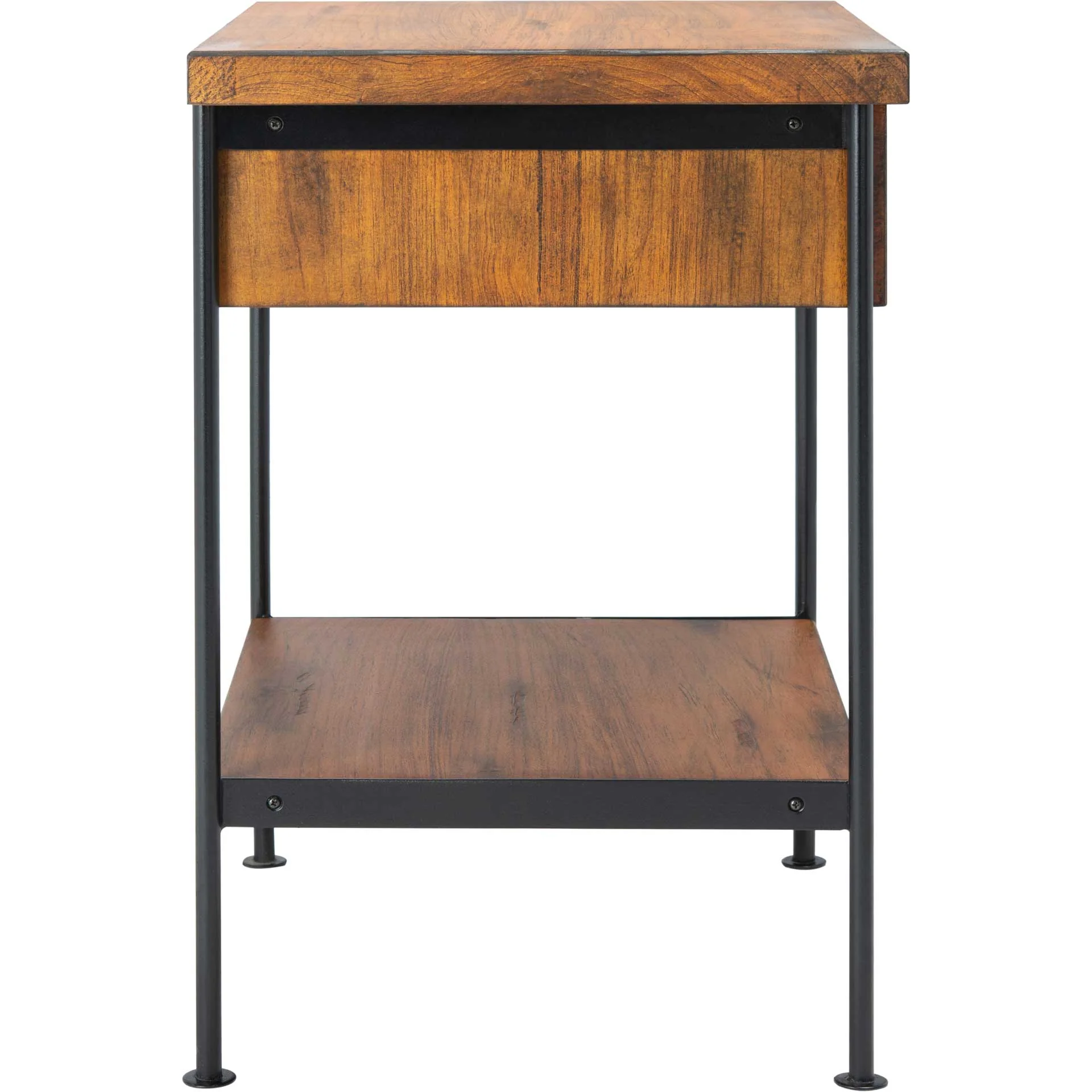 Eras 1 Drawer 1 Shelf Accent Table Brown/Black/Gold - Image 2