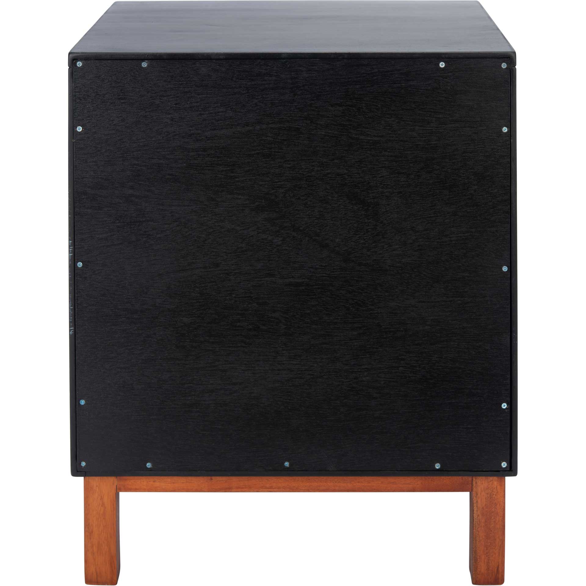 Erin 2 Drawer Nightstand Black/Natural - Image 4