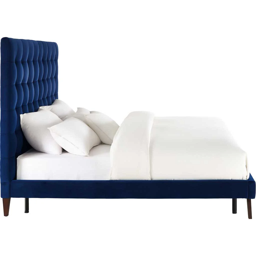 Ermont Velvet Bed Navy - Image 2