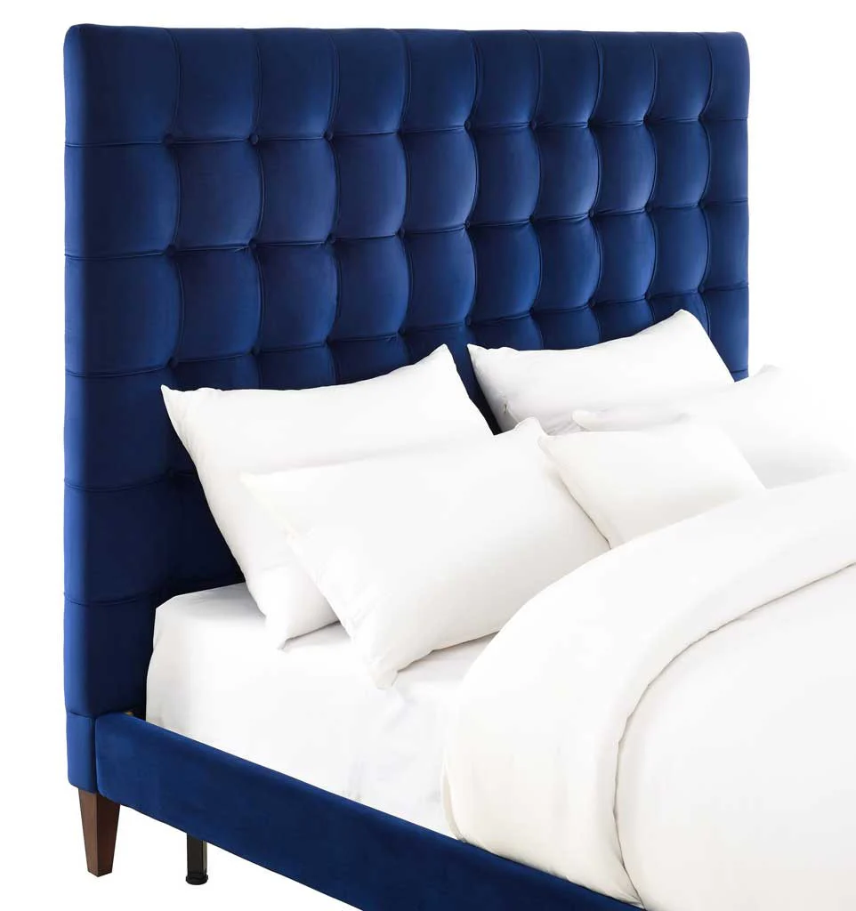 Ermont Velvet Bed Navy - Image 4