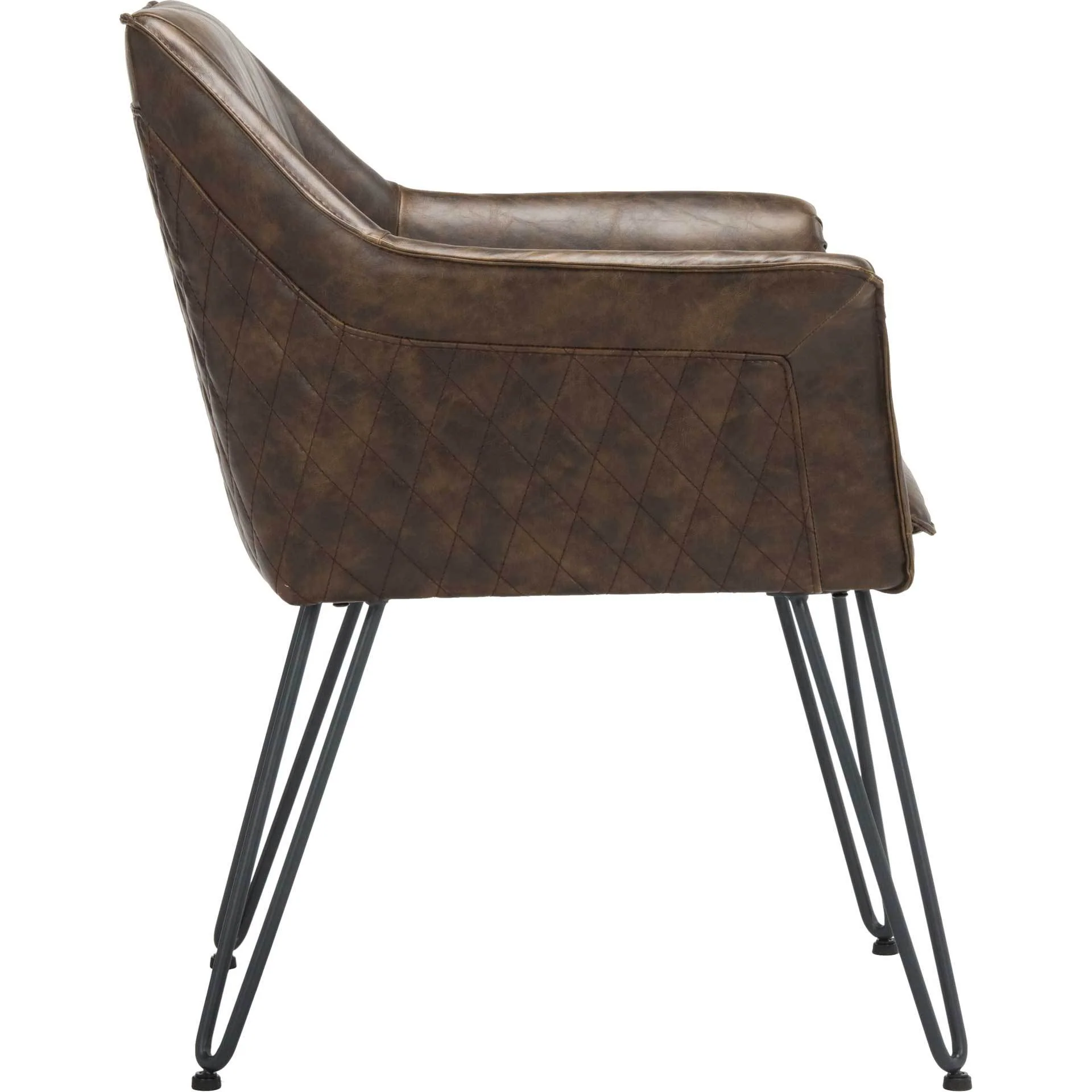 Esabella Leather Dining Chair Dark Brown (Set of 2) - Image 4