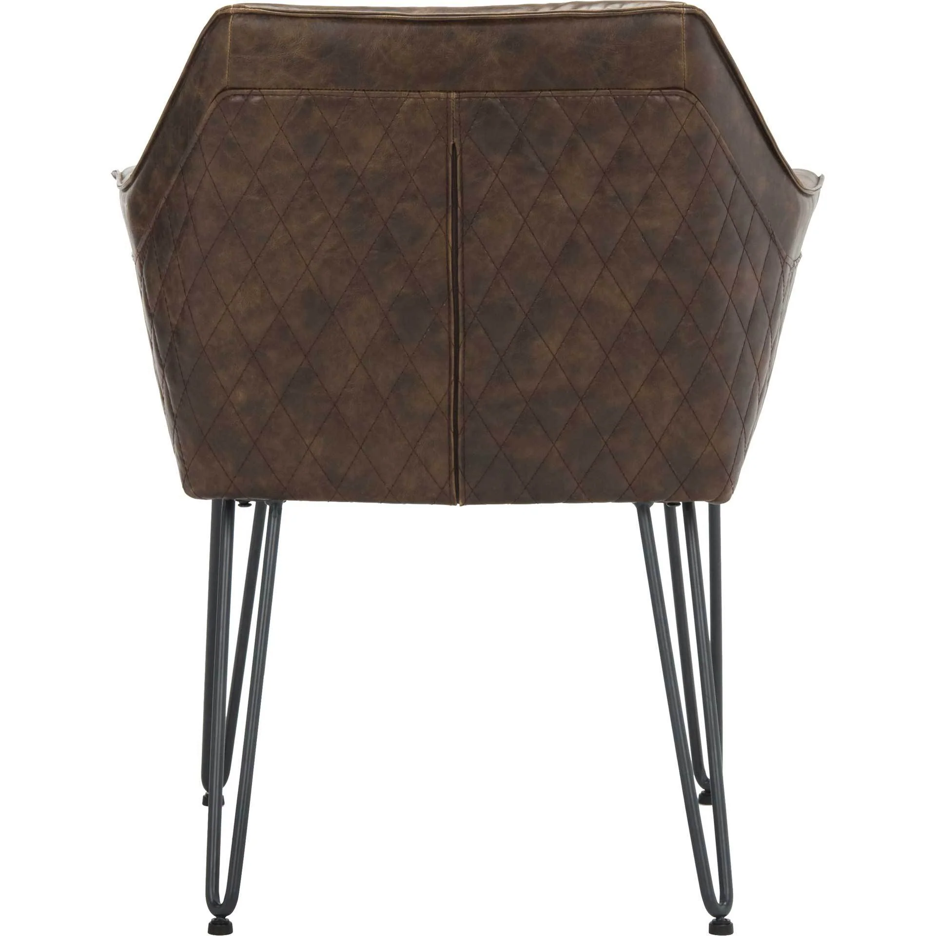 Esabella Leather Dining Chair Dark Brown (Set of 2) - Image 6
