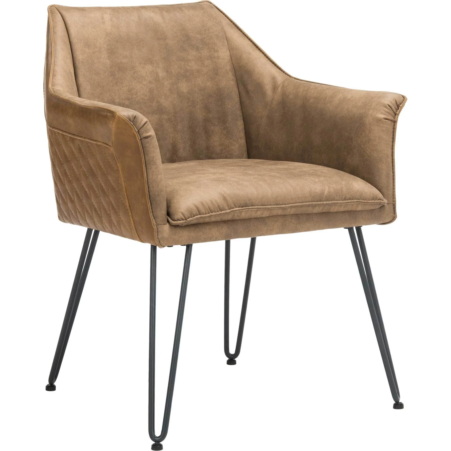 Esabella Leather Dining Chair Light Brown (Set of 2) - Image 2