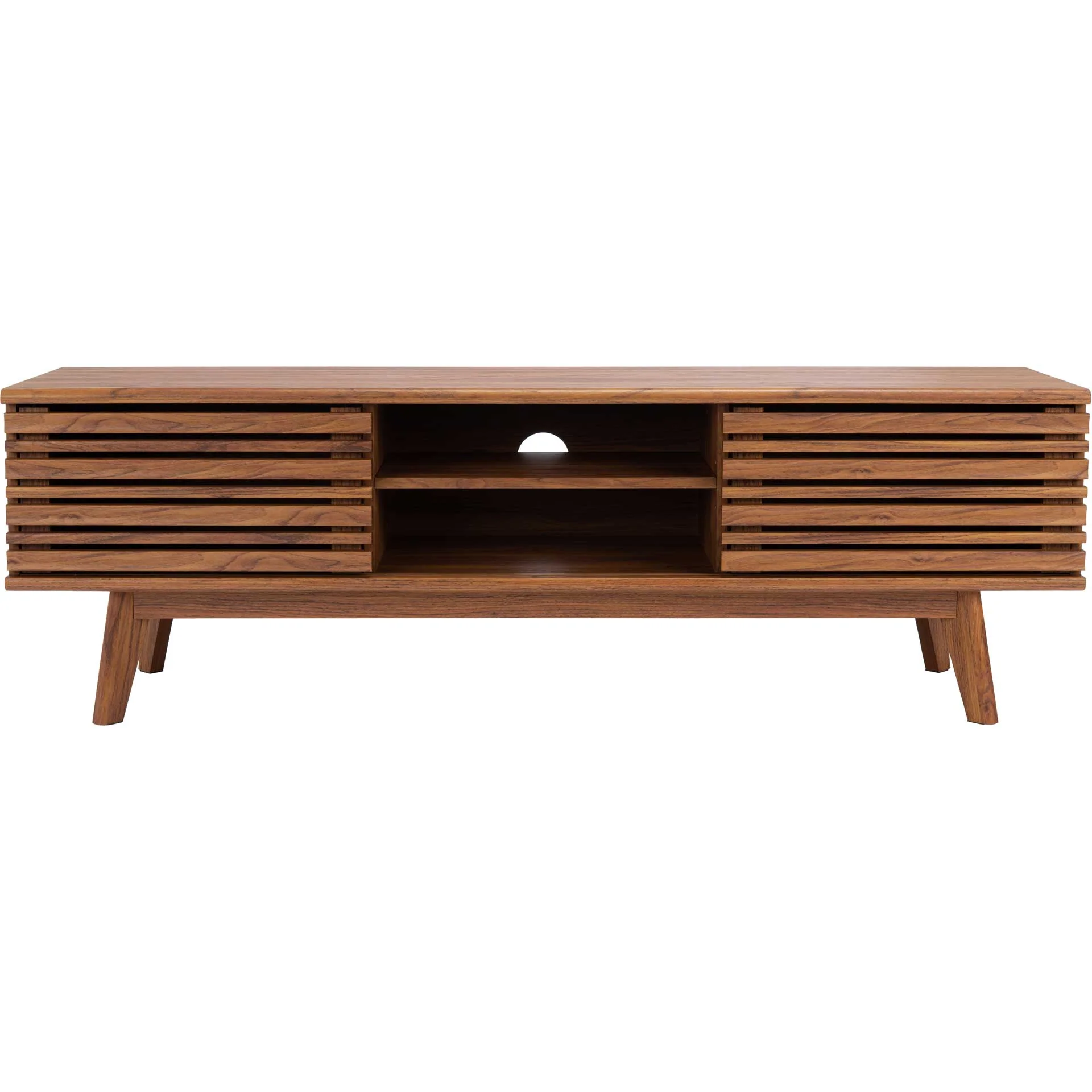 Esme 2 Shelf Media Stand Walnut - Image 2