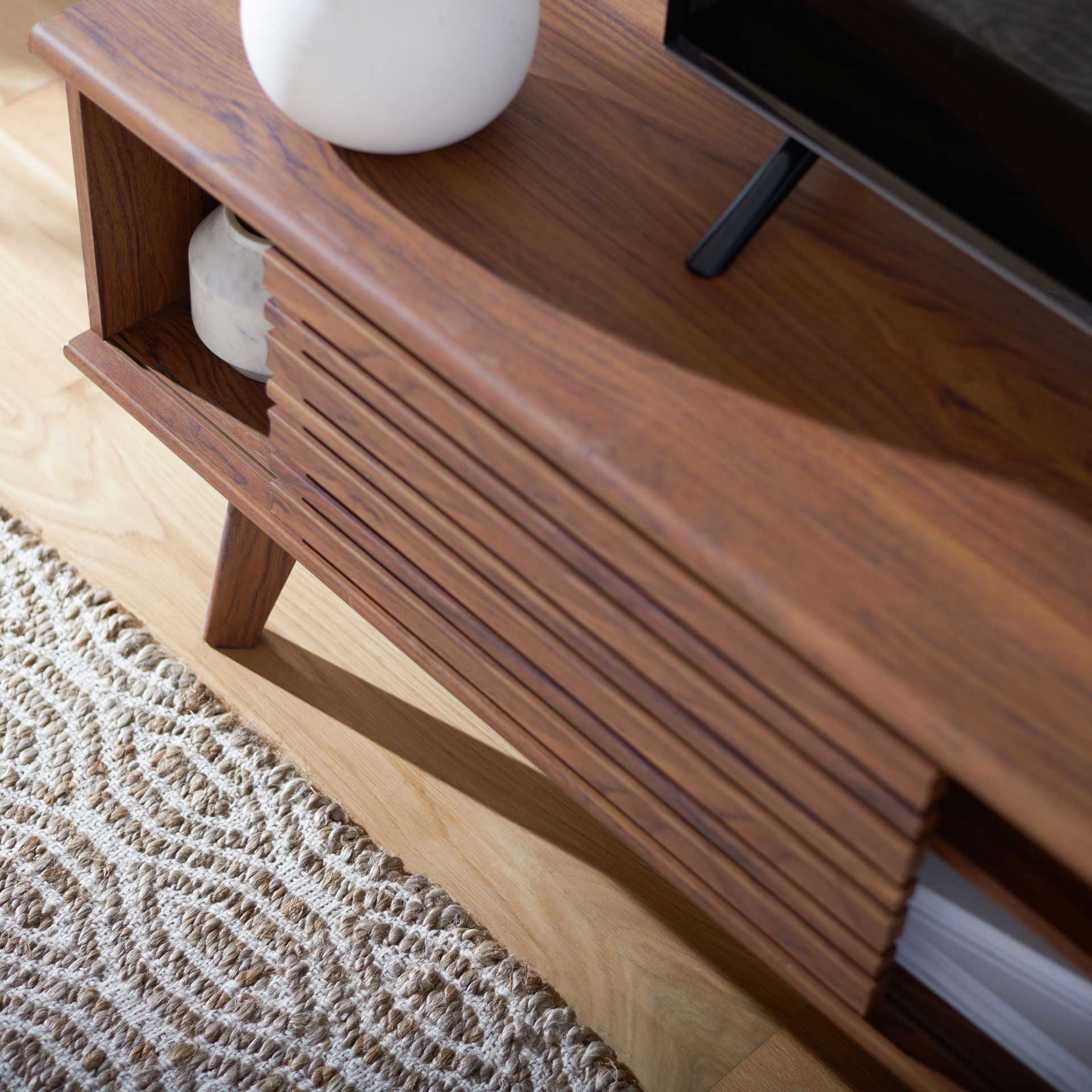 Esme 2 Shelf Media Stand Walnut - Image 7