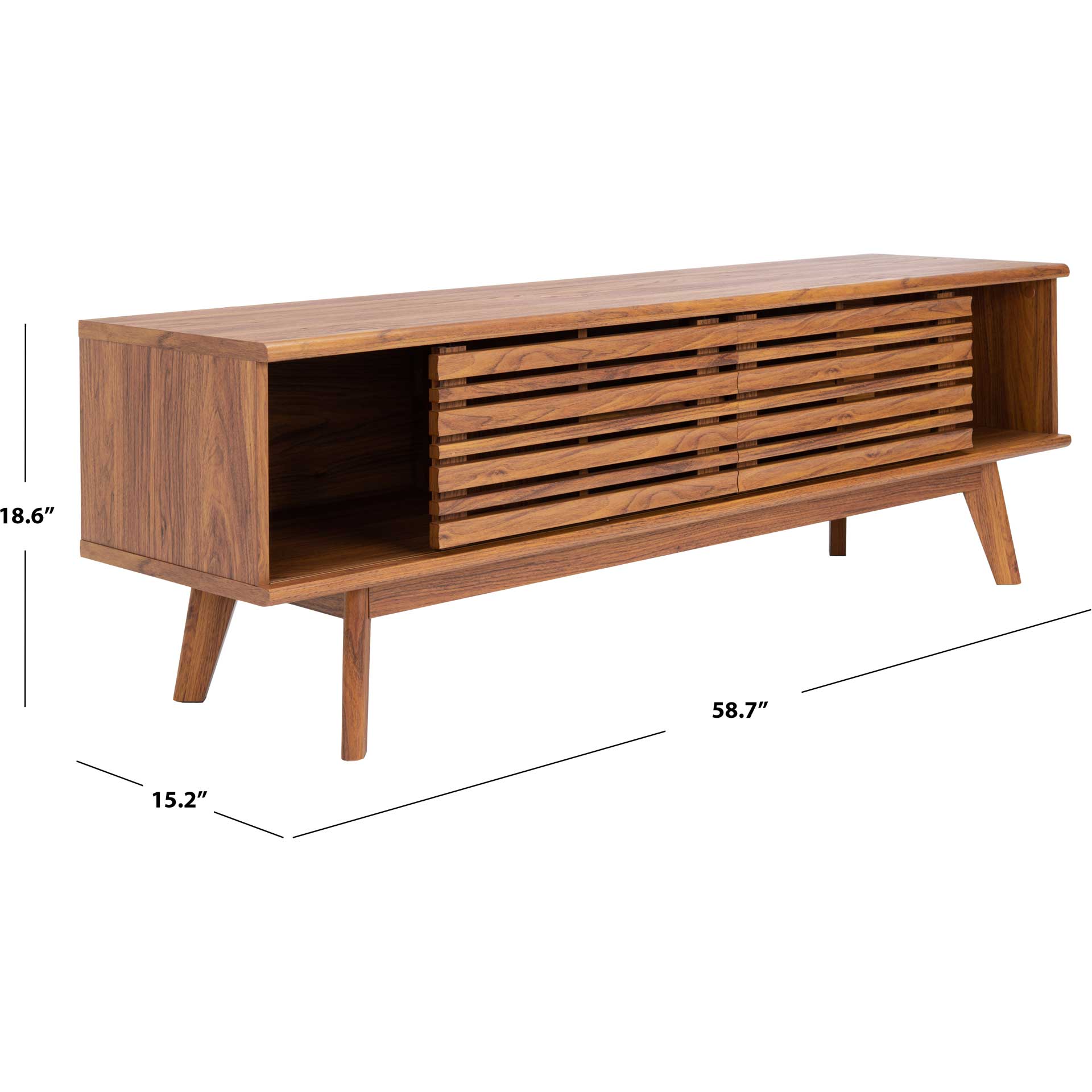 Esme 2 Shelf Media Stand Walnut - Image 9