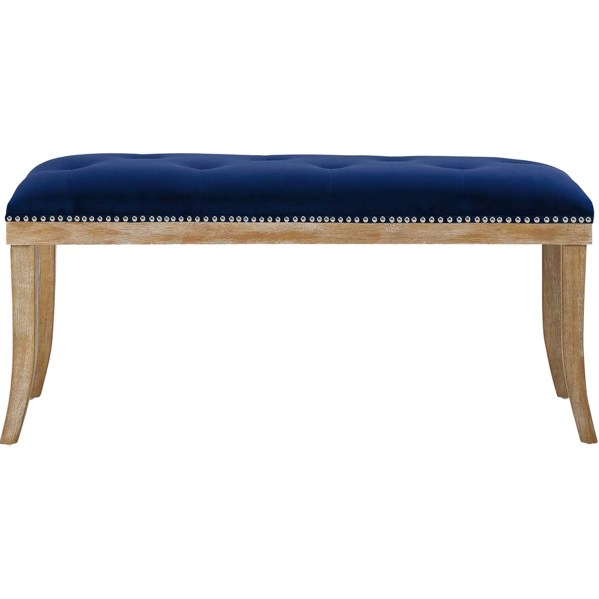Esmeralda Velvet Bench Navy - Image 3