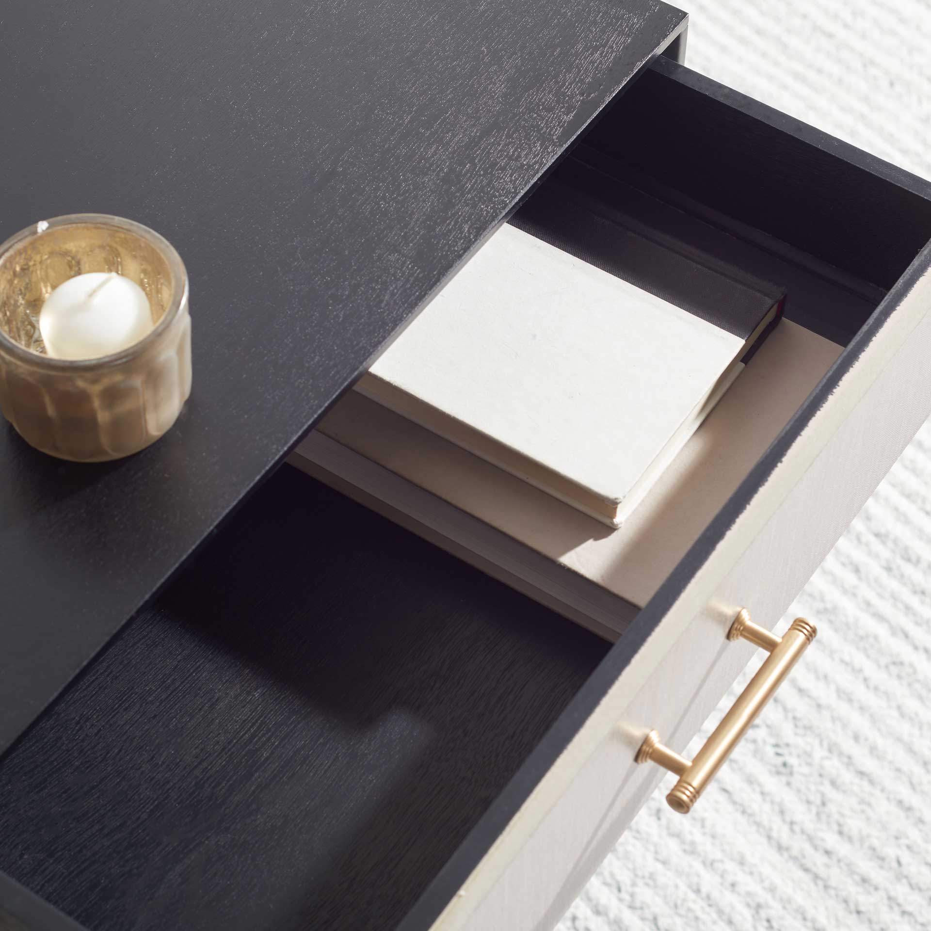 Esposito 1 Drawer Accent Table Black - Image 7