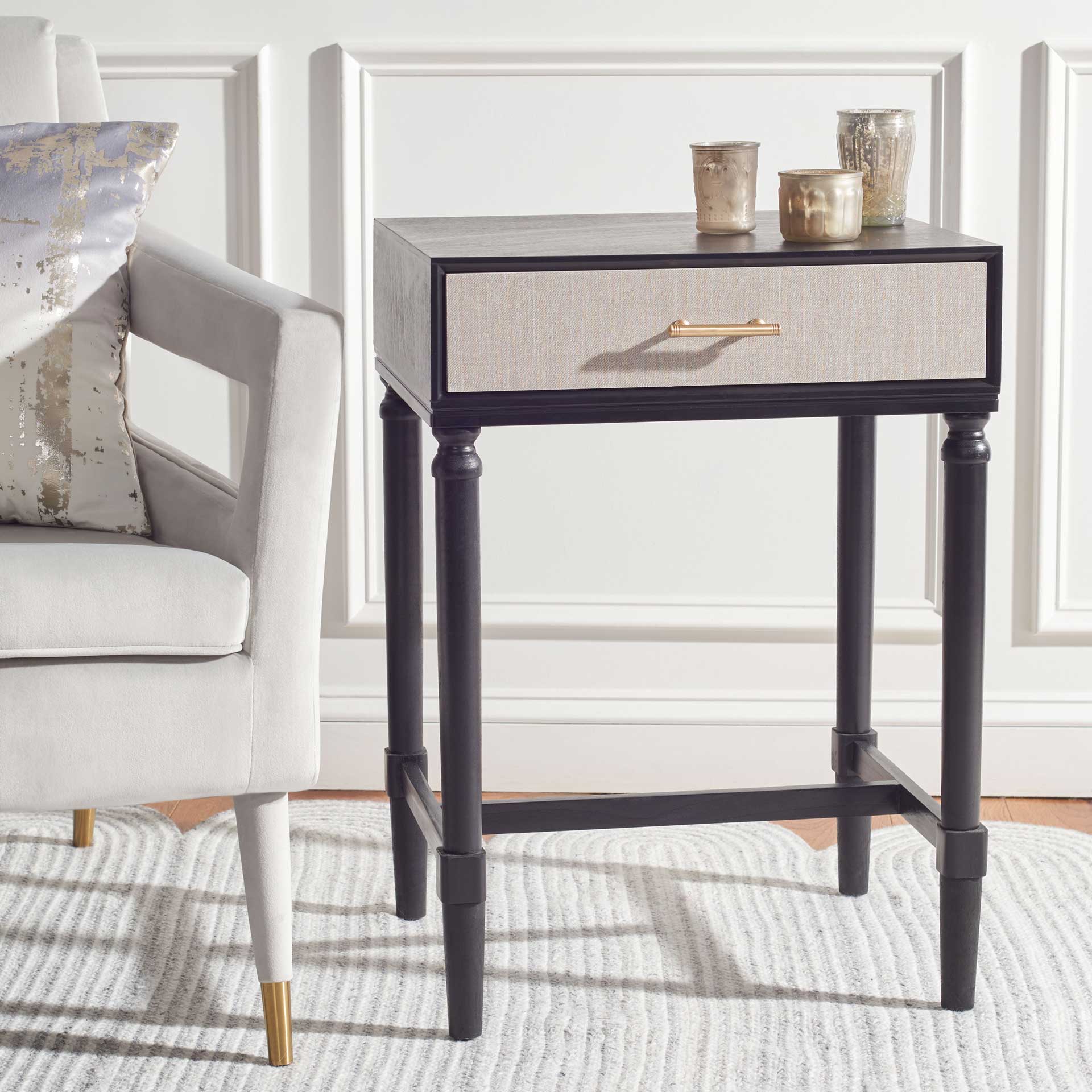 Esposito 1 Drawer Accent Table Black - Image 8