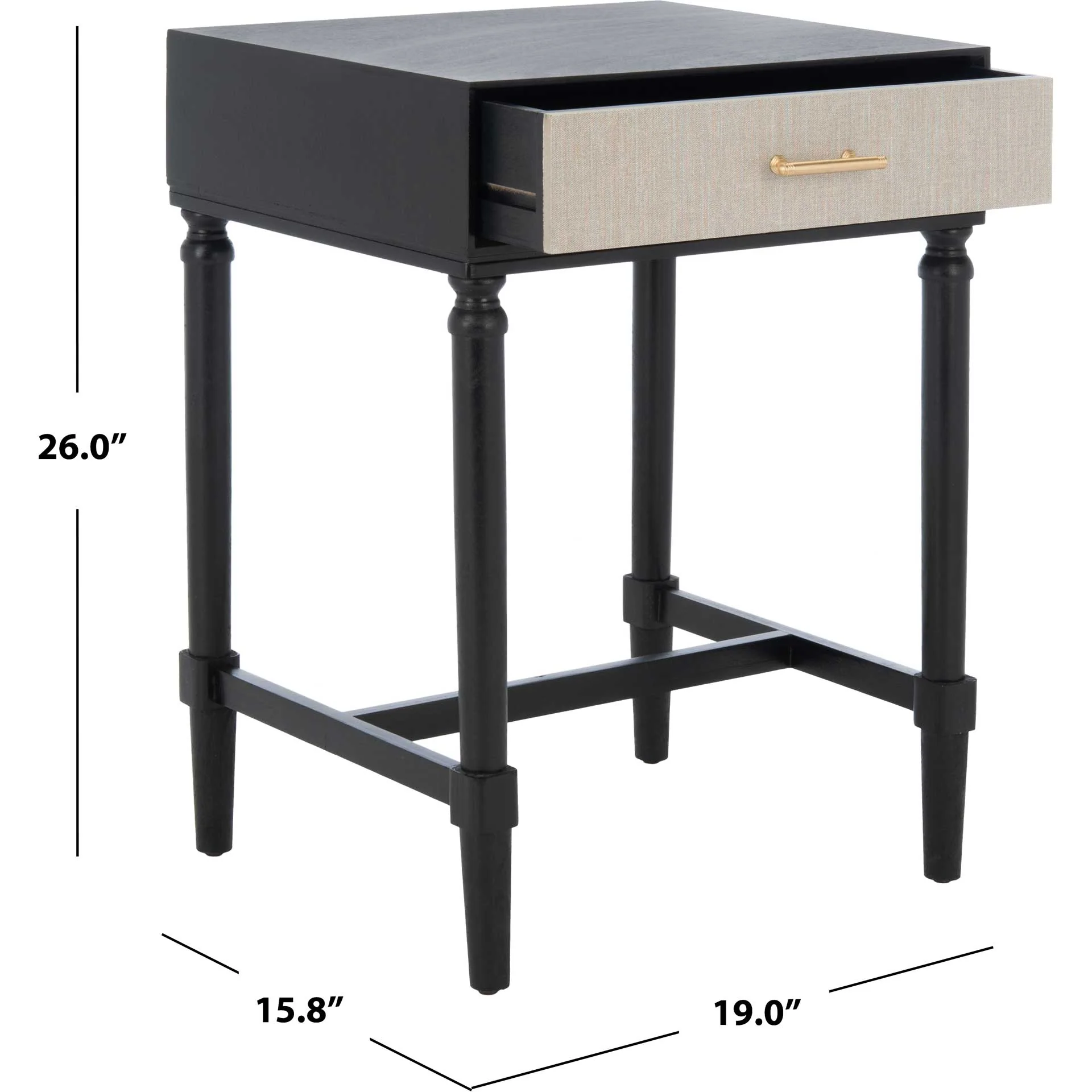 Esposito 1 Drawer Accent Table Black - Image 9