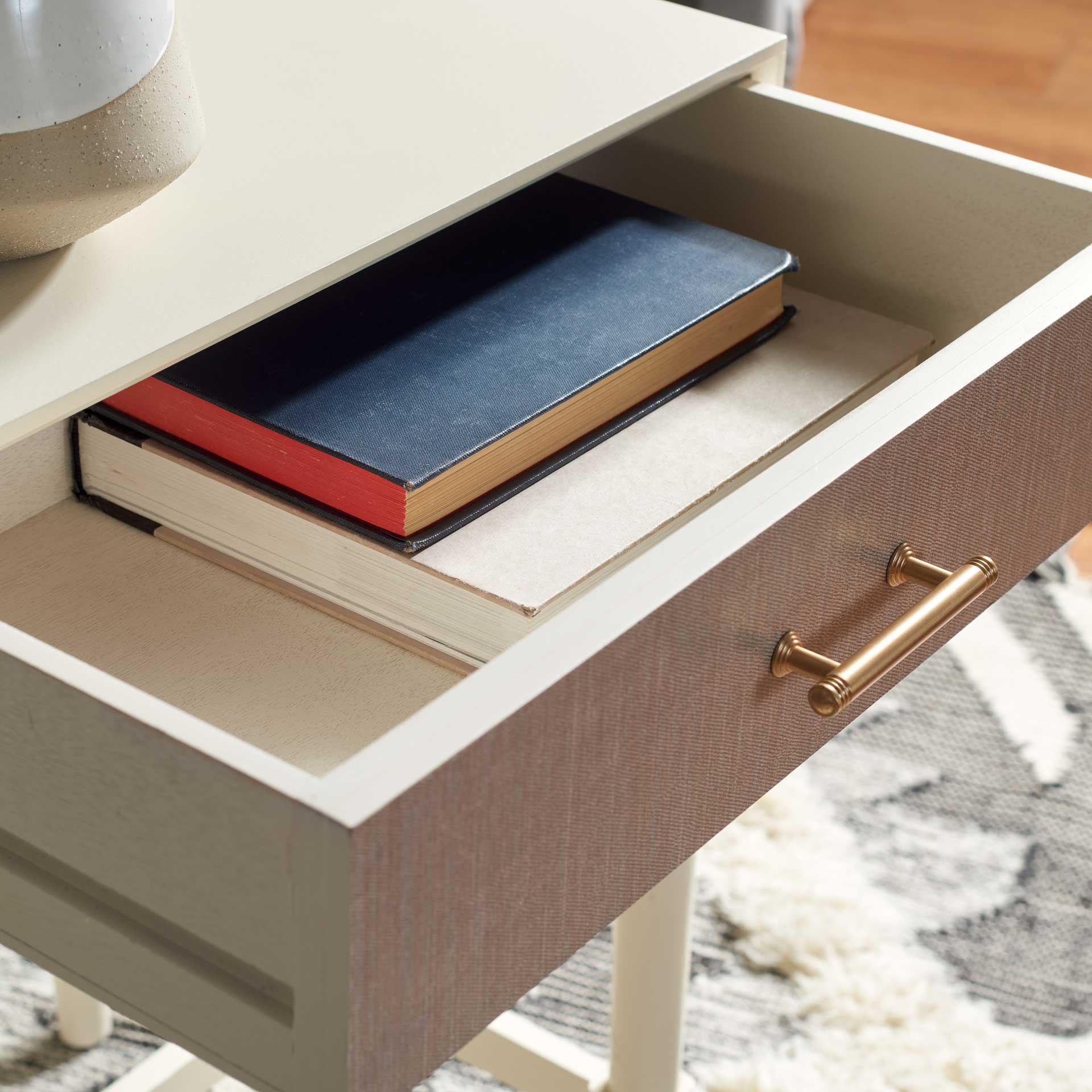 Esposito 1 Drawer Accent Table White - Image 7