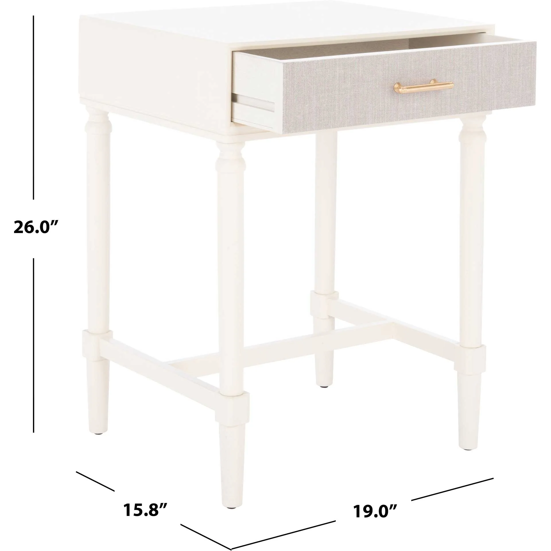 Esposito 1 Drawer Accent Table White - Image 9