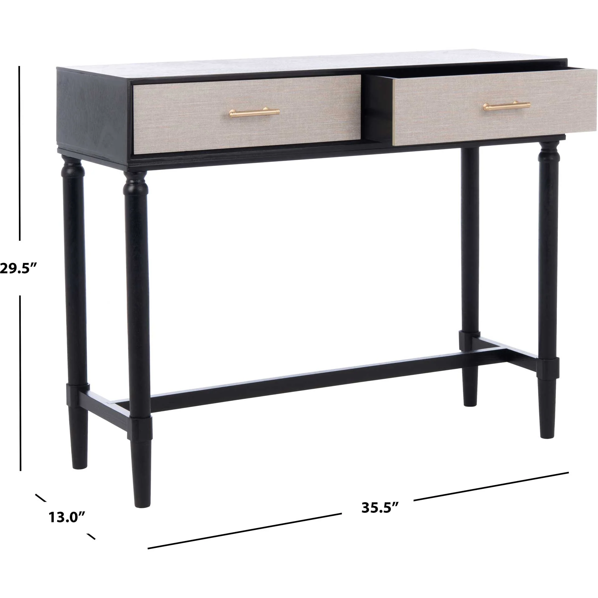 Esposito 2 Drawer Console Table Black - Image 9
