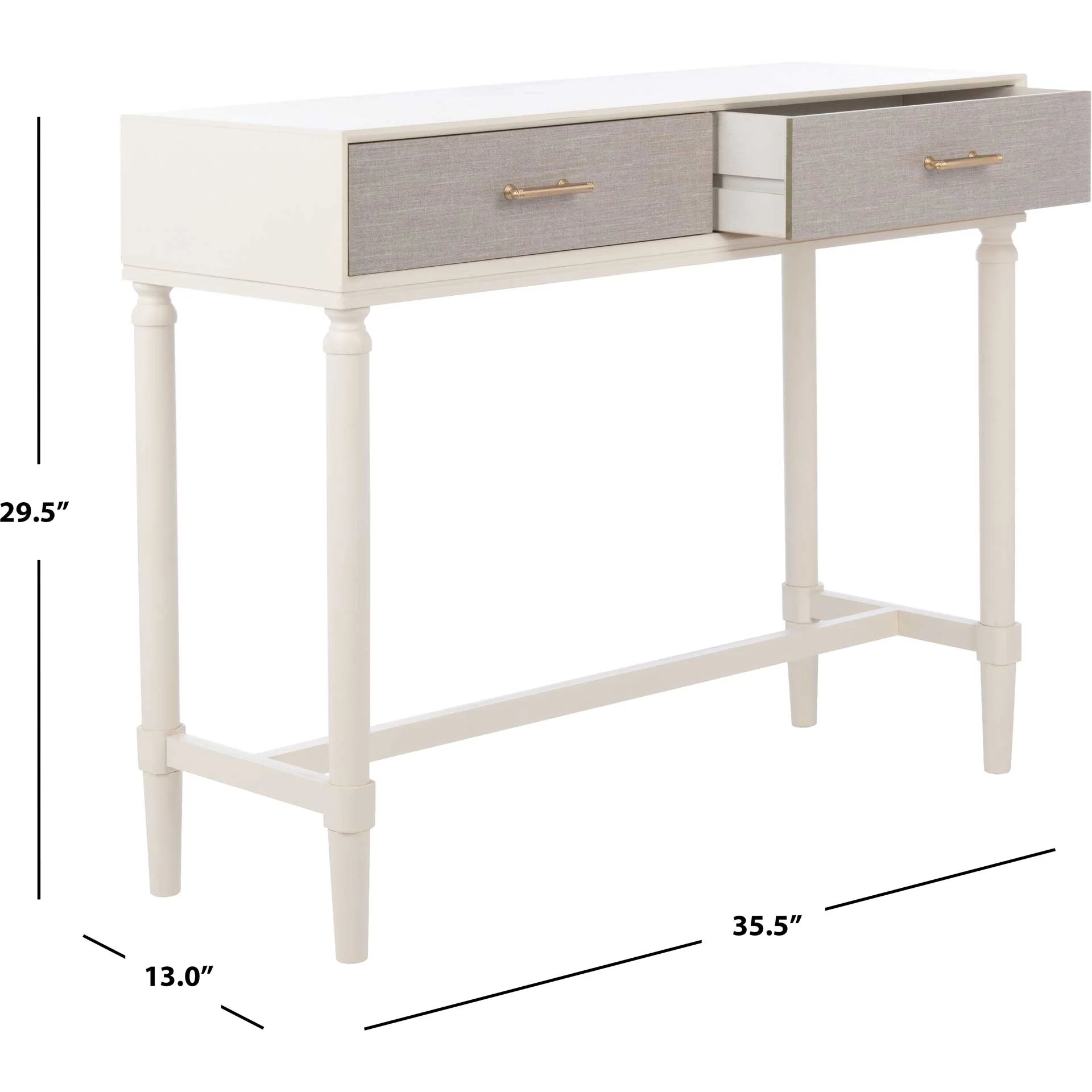 Esposito 2 Drawer Console Table White - Image 9