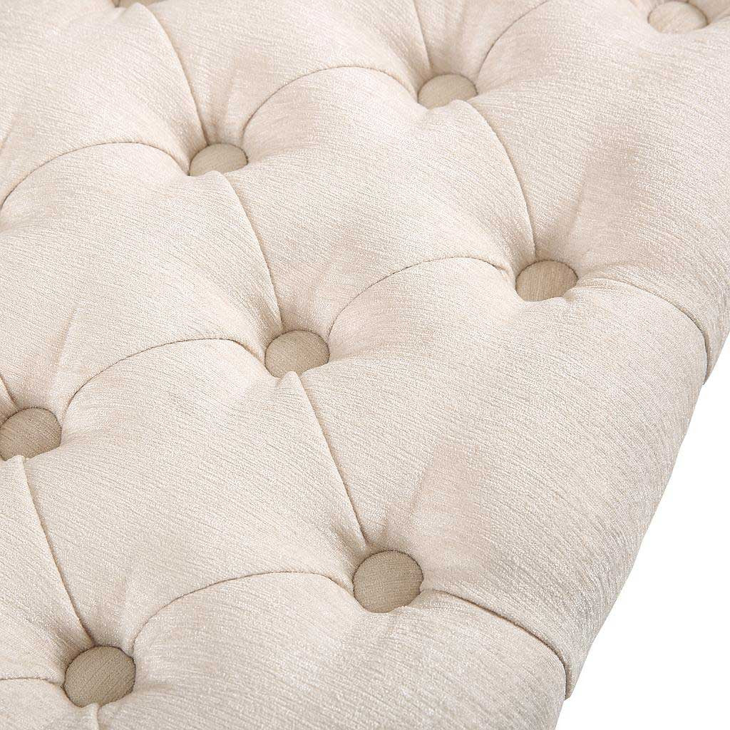 Essex Cream Velvet Chair Gold - Image 6