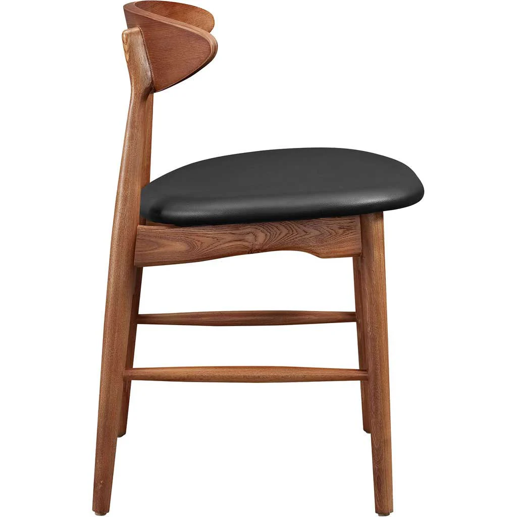 Esteem Dining Chair Walnut/Black - Image 2