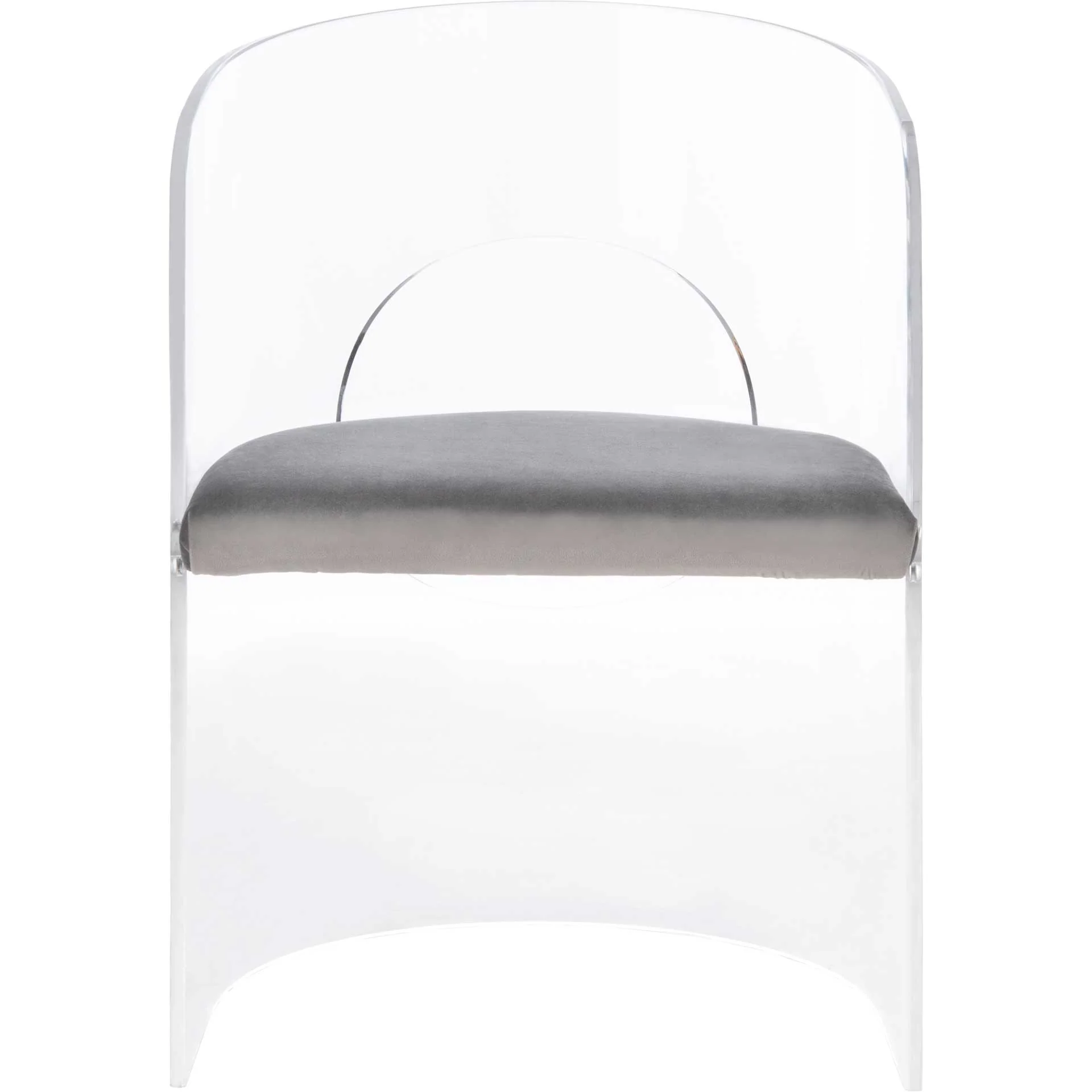Esther Acrylic Accent Chair Clear/Gray - Image 2
