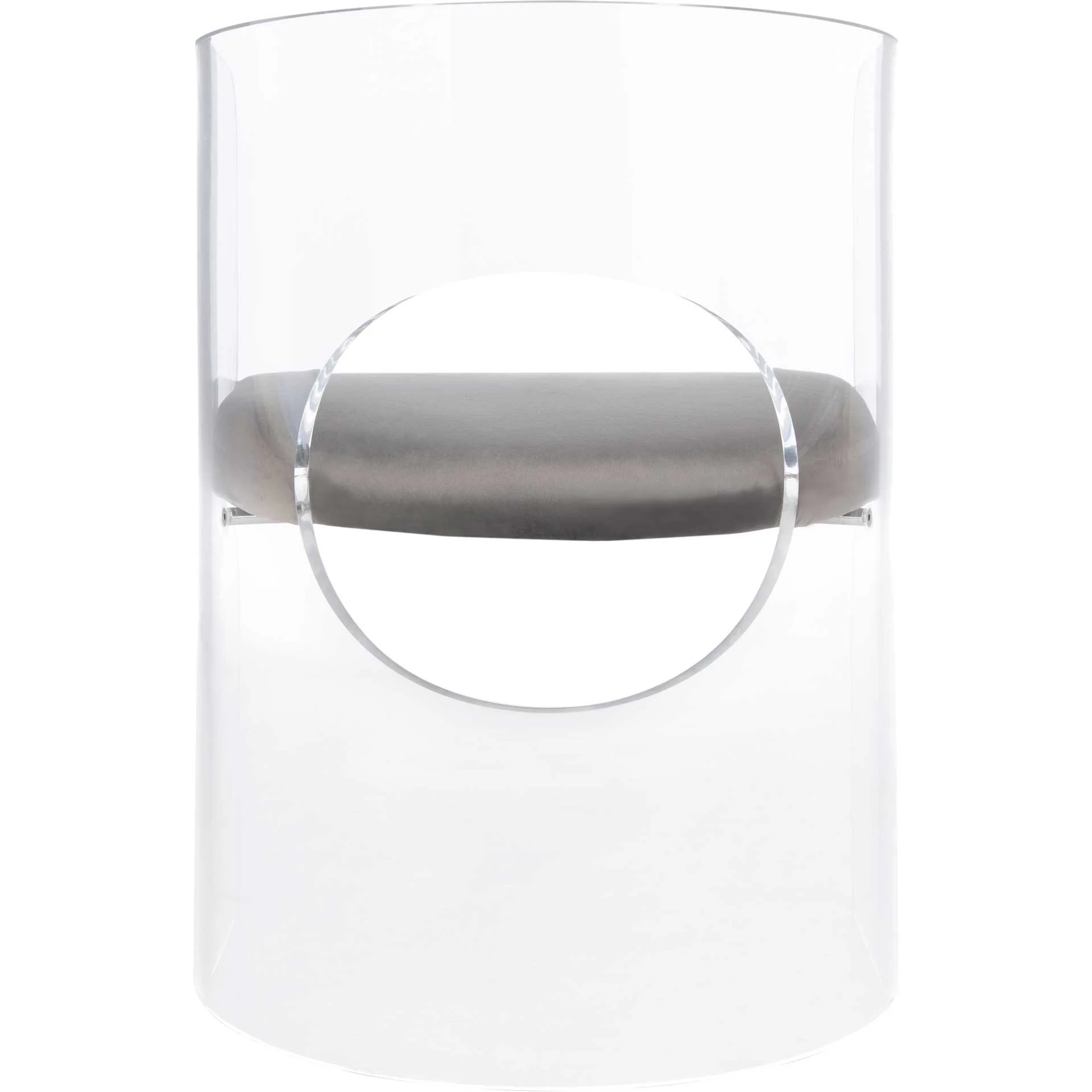 Esther Acrylic Accent Chair Clear/Gray - Image 4