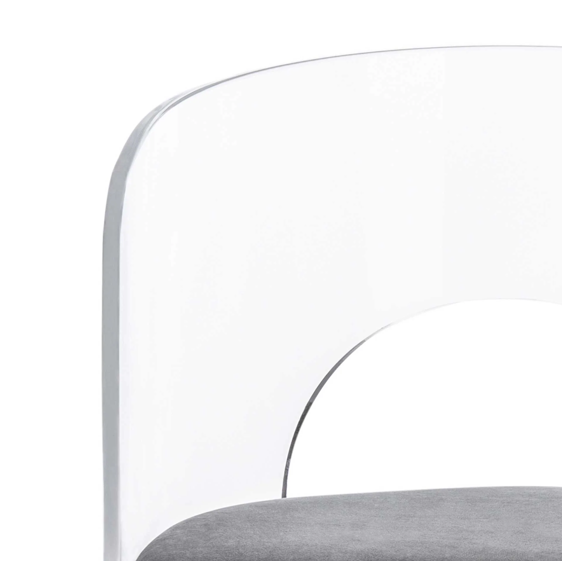 Esther Acrylic Accent Chair Clear/Gray - Image 7