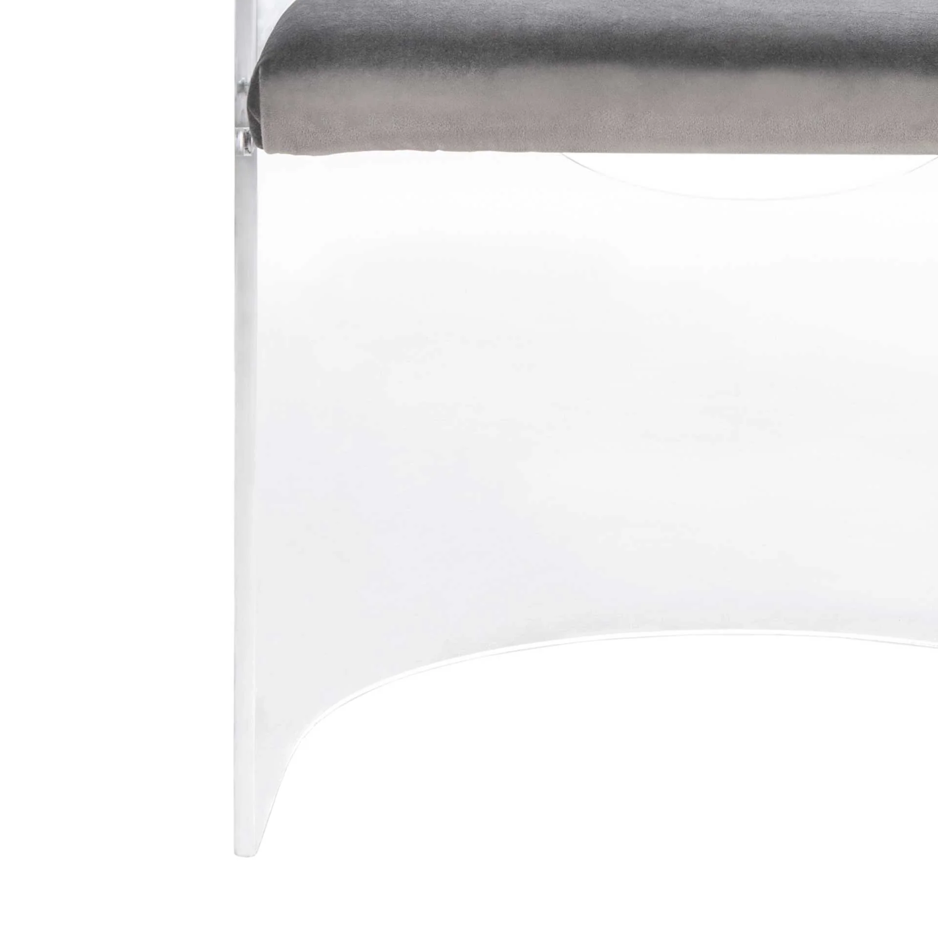 Esther Acrylic Accent Chair Clear/Gray - Image 8
