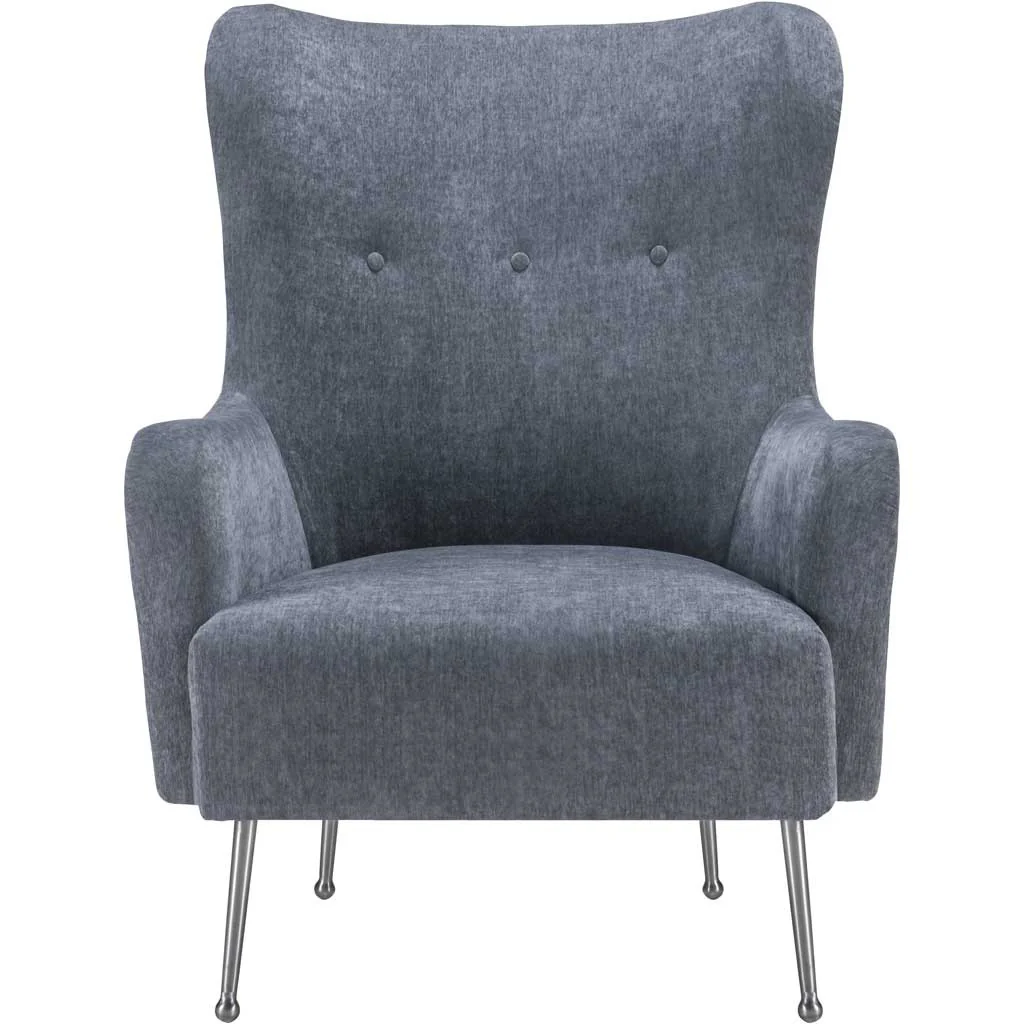 Esther Gray Velvet Chair - Image 2